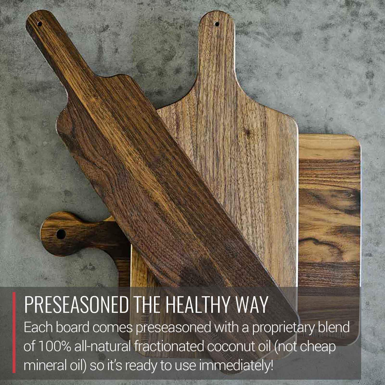 4 x 20 Walnut Cutting Board and Bread Paddle with Handle - Image 3