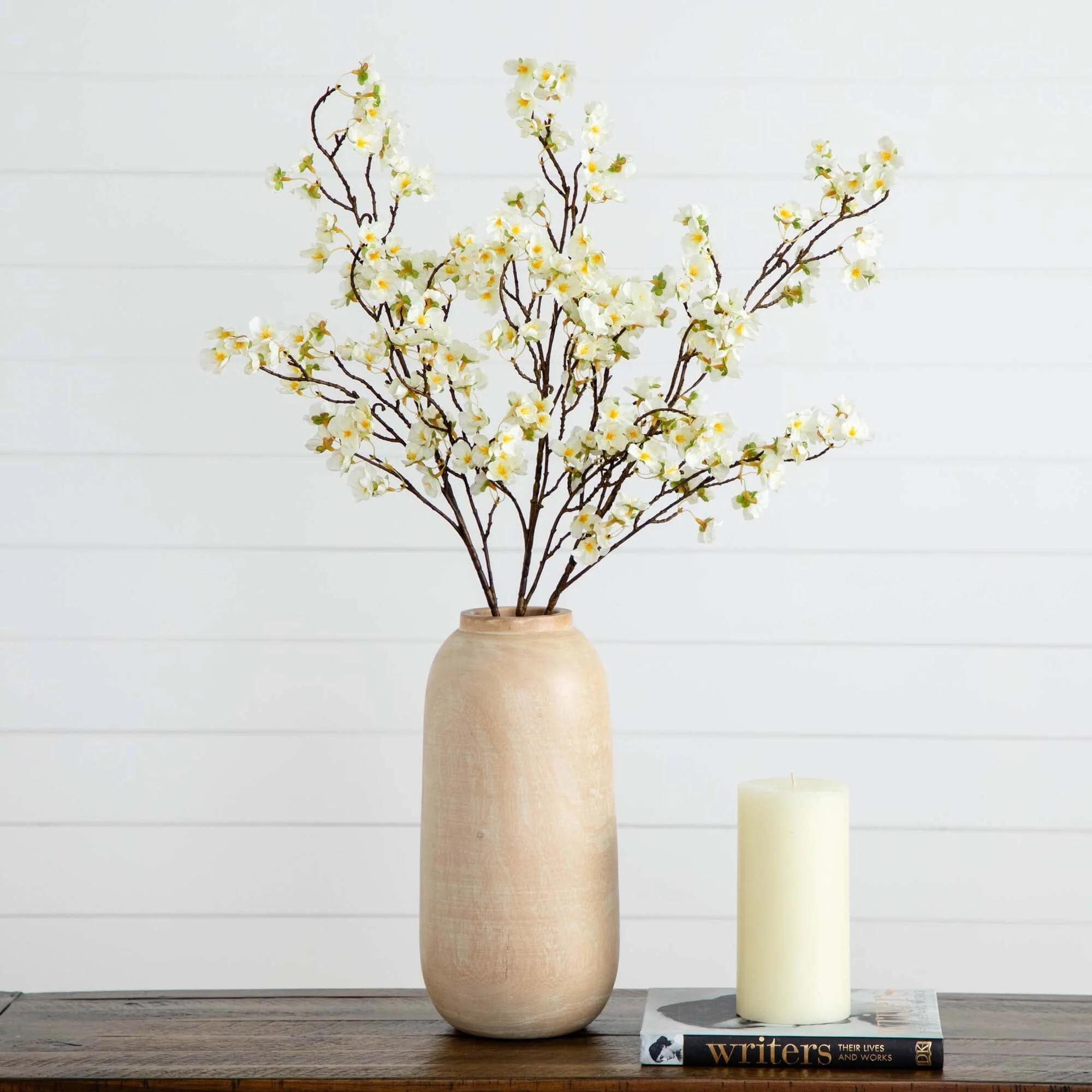 41" Artificial Cherry Blossom Flower Stems - Set of 3 - Image 16