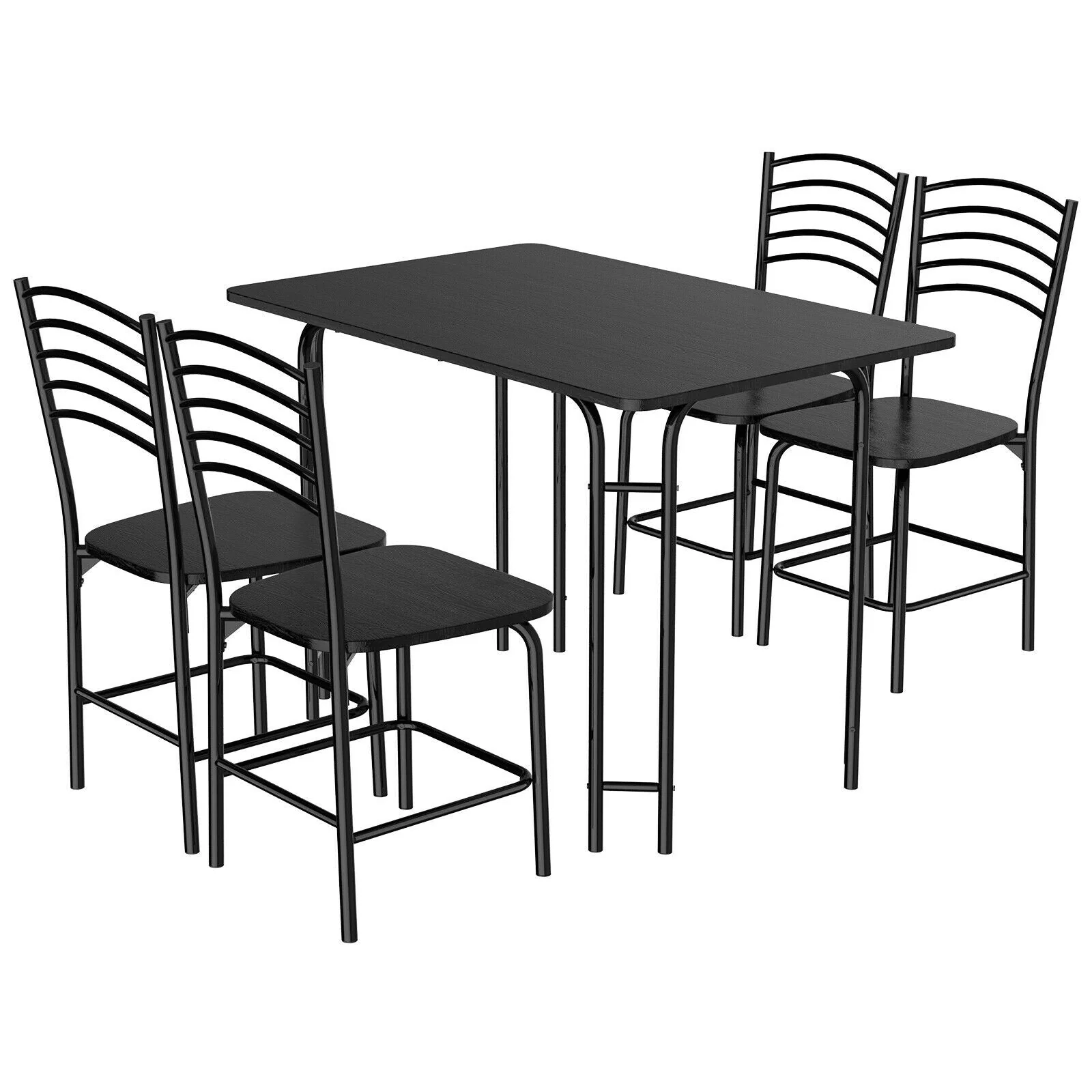 5 Piece Wooden Rectangular Dining Table Set - Image 3