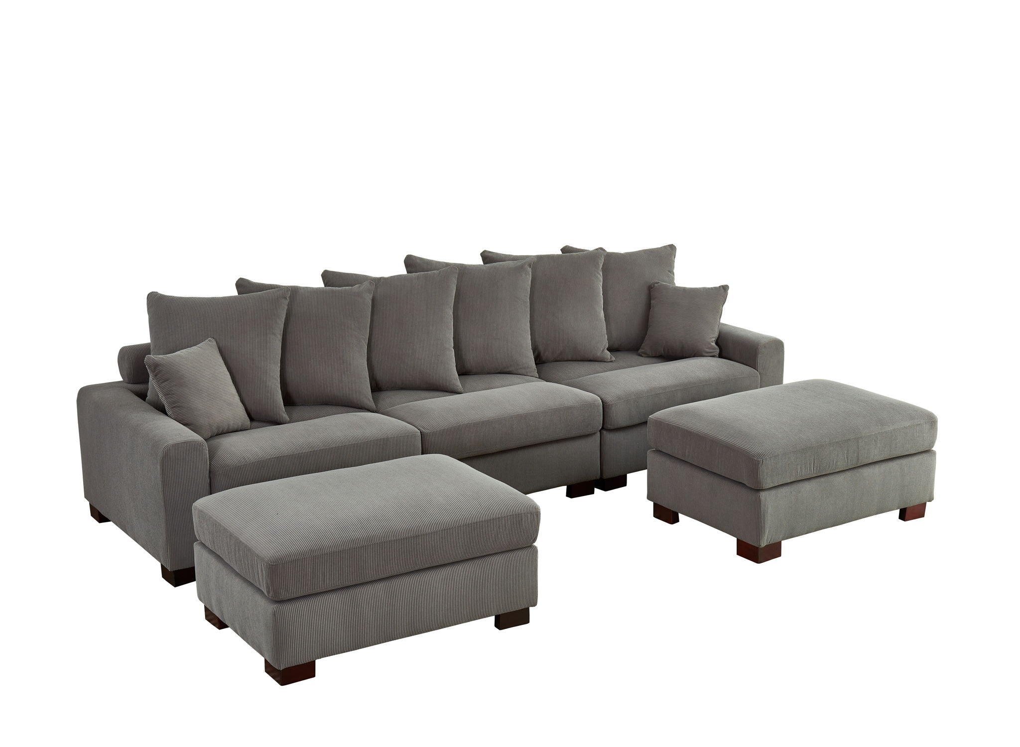 5 Seater Oversized Convertible L & U Shaped Couch - Image 8