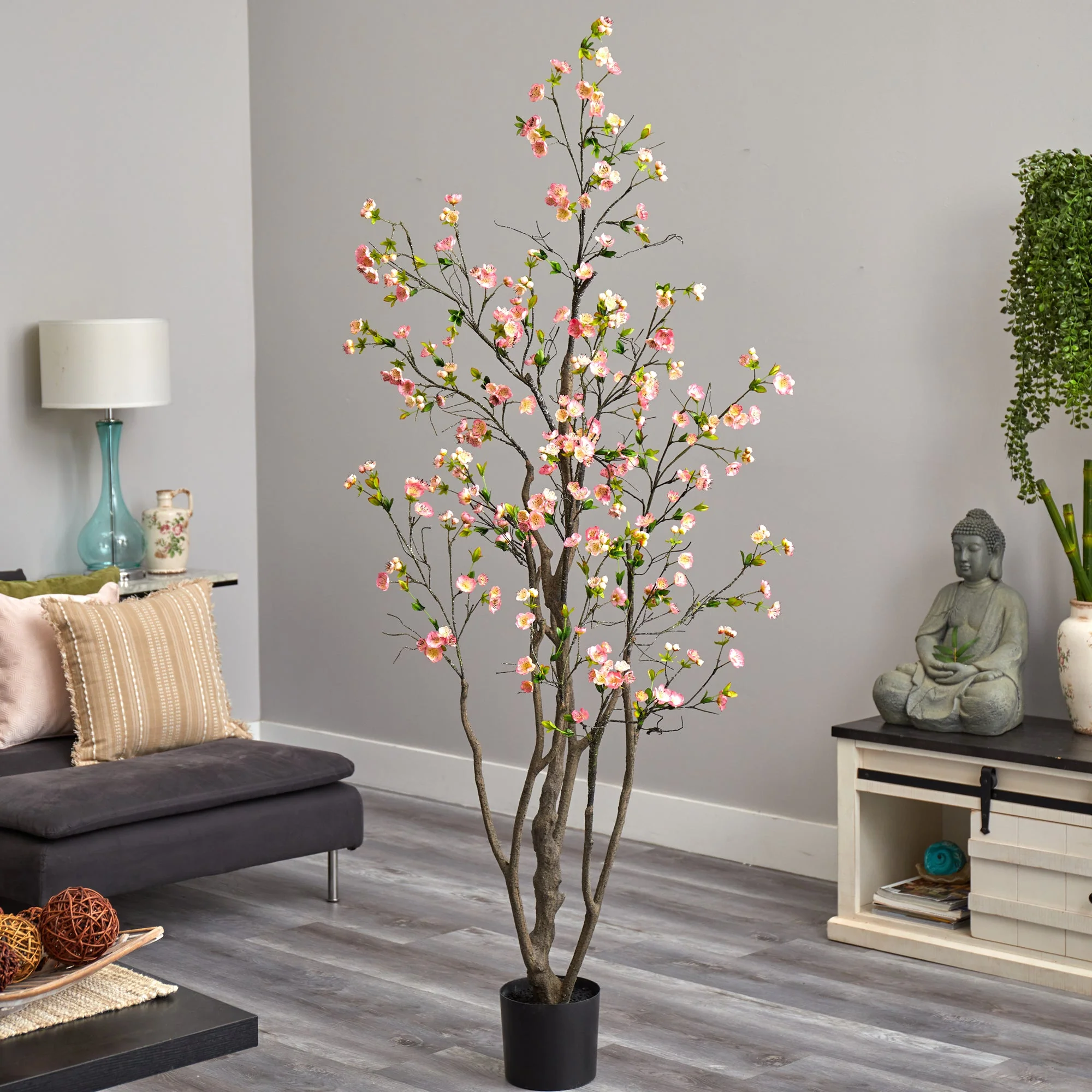 6.5’ Cherry Blossom Artificial Tree - Image 4