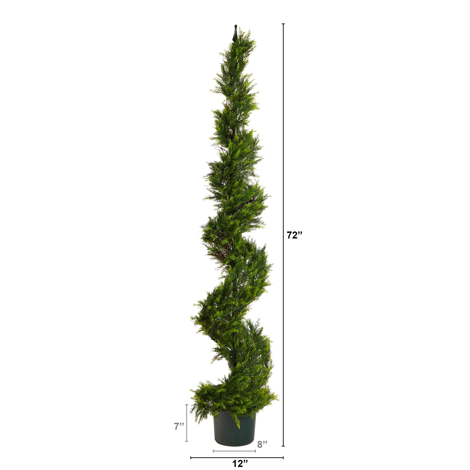 6’ Cypress Spiral Topiary Artificial Tree - Image 2
