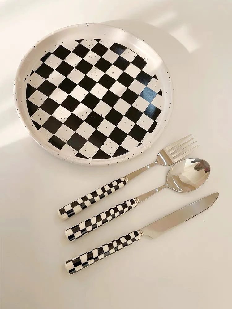 6 Pack Modern Checkered Flatware Sets - Image 9