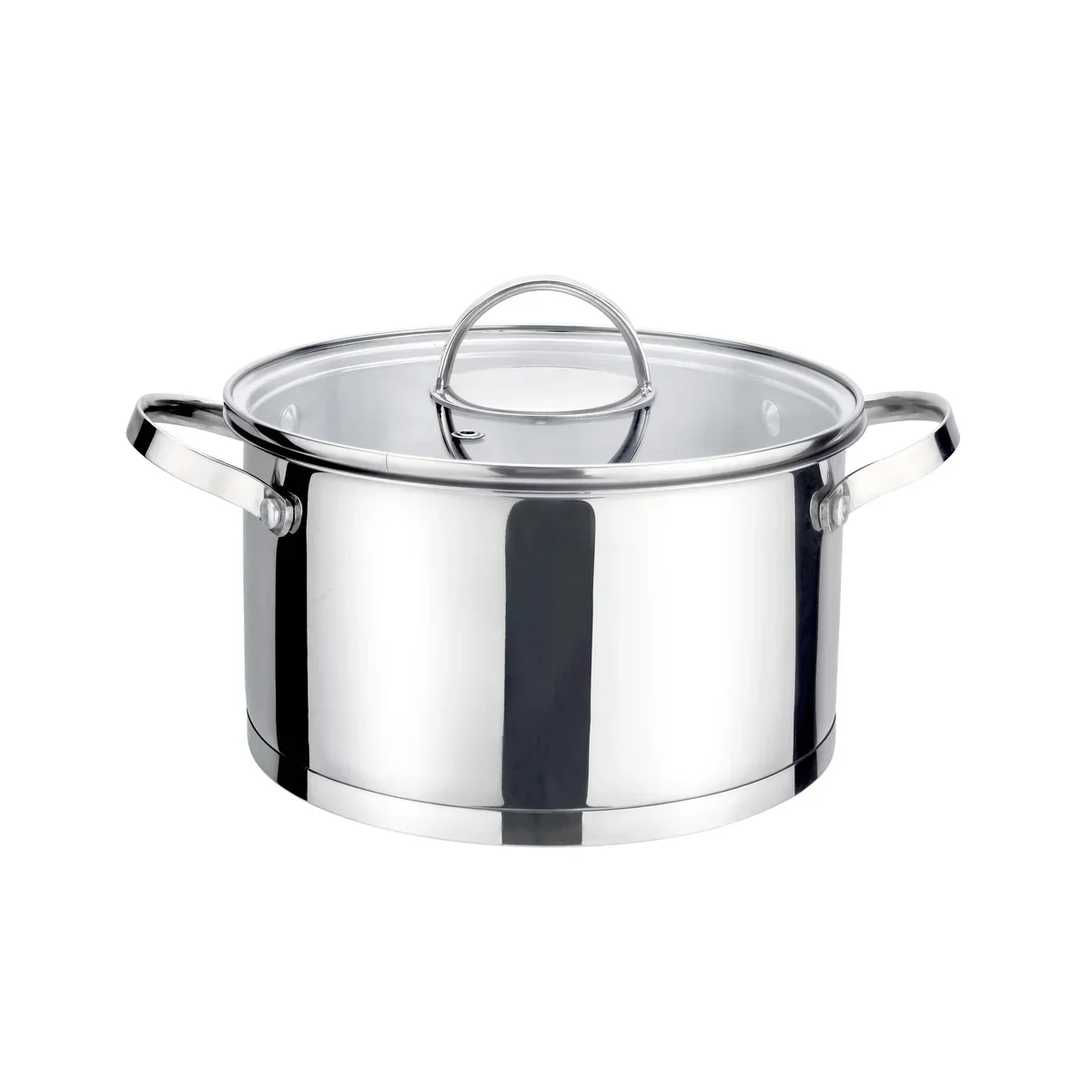 6-Piece Polished Stainless Steel Cookware Set with Lids - Image 2