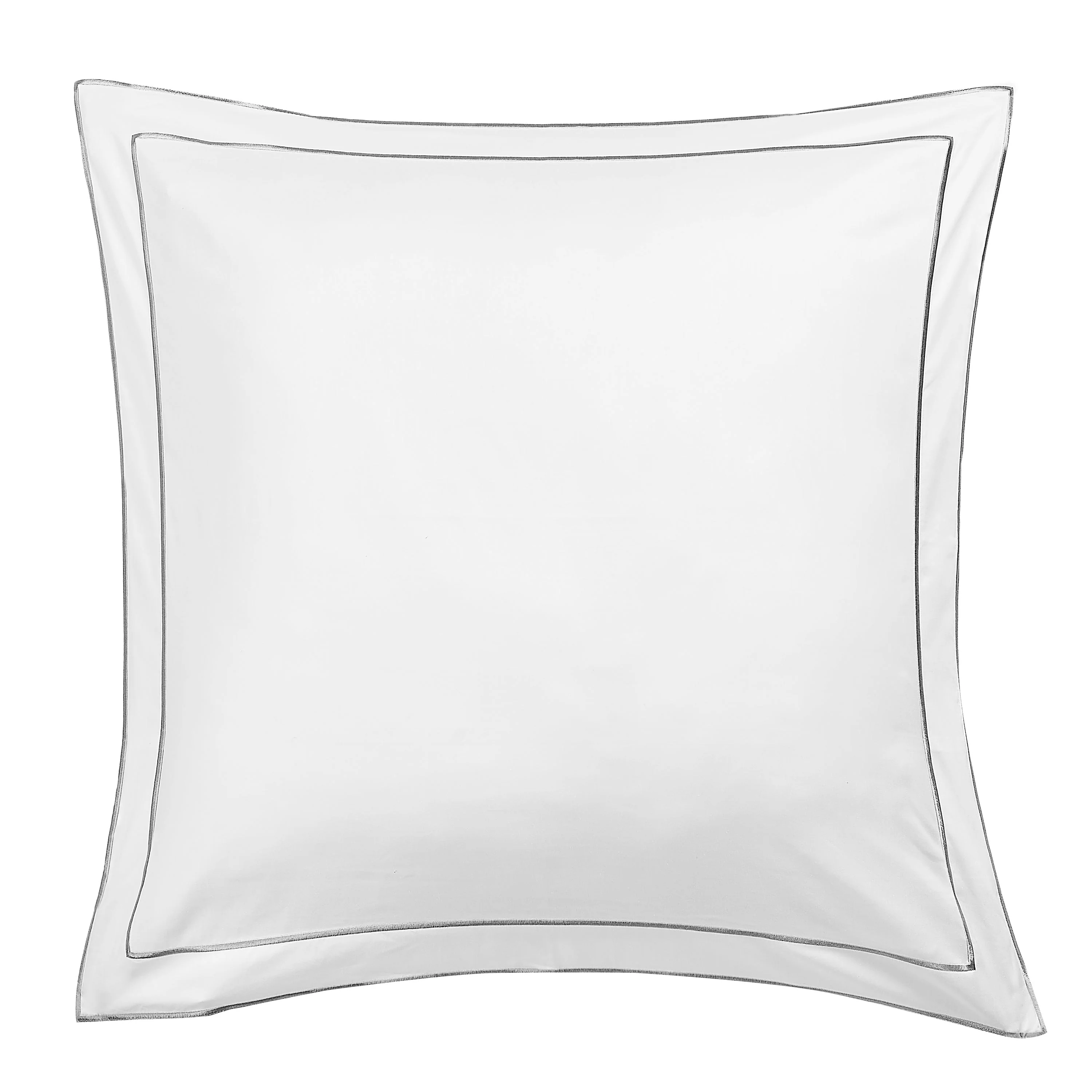 600 Thread Count Framed Sateen Embroidered Cotton Euro Sham Pair - Image 4