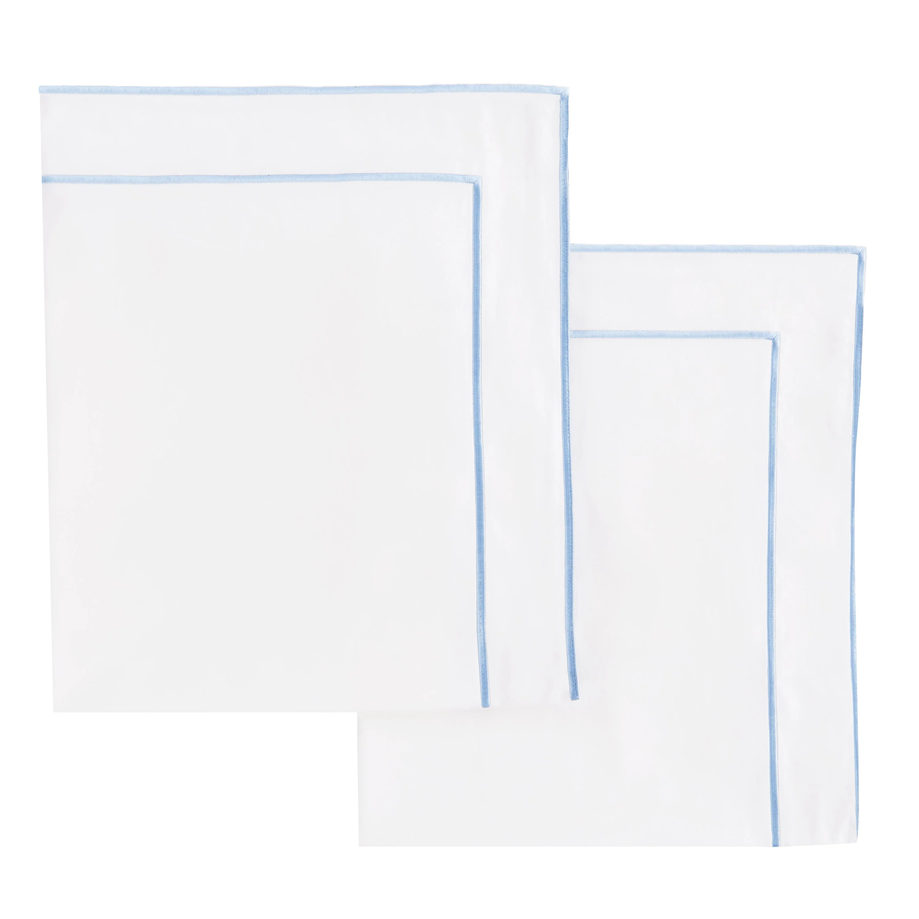 600 Thread Count Framed Sateen Embroidered Cotton Euro Sham Pair - Image 9