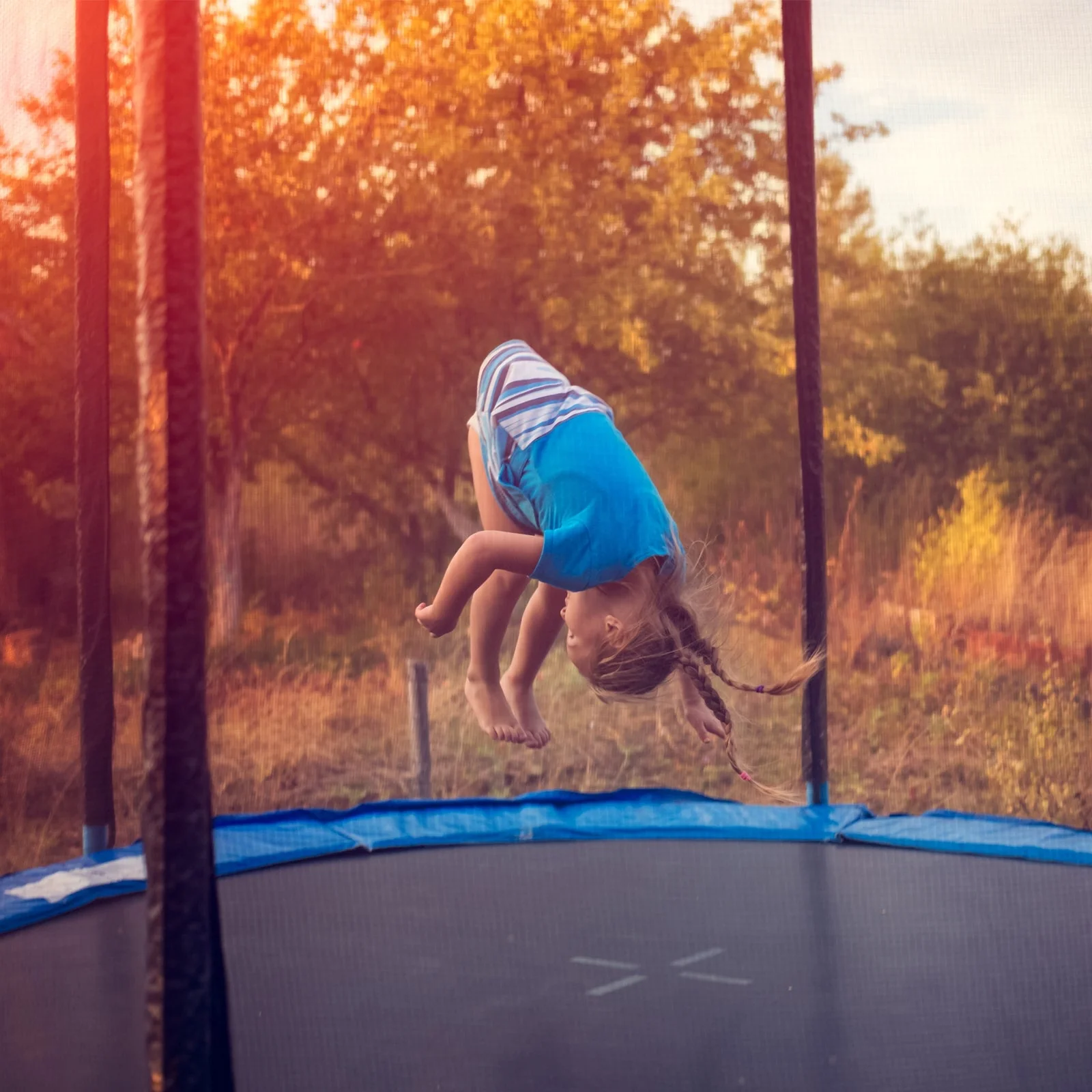 Outdoor Trampoline Bounce Combo with Safety Closure Net Ladder - Image 6