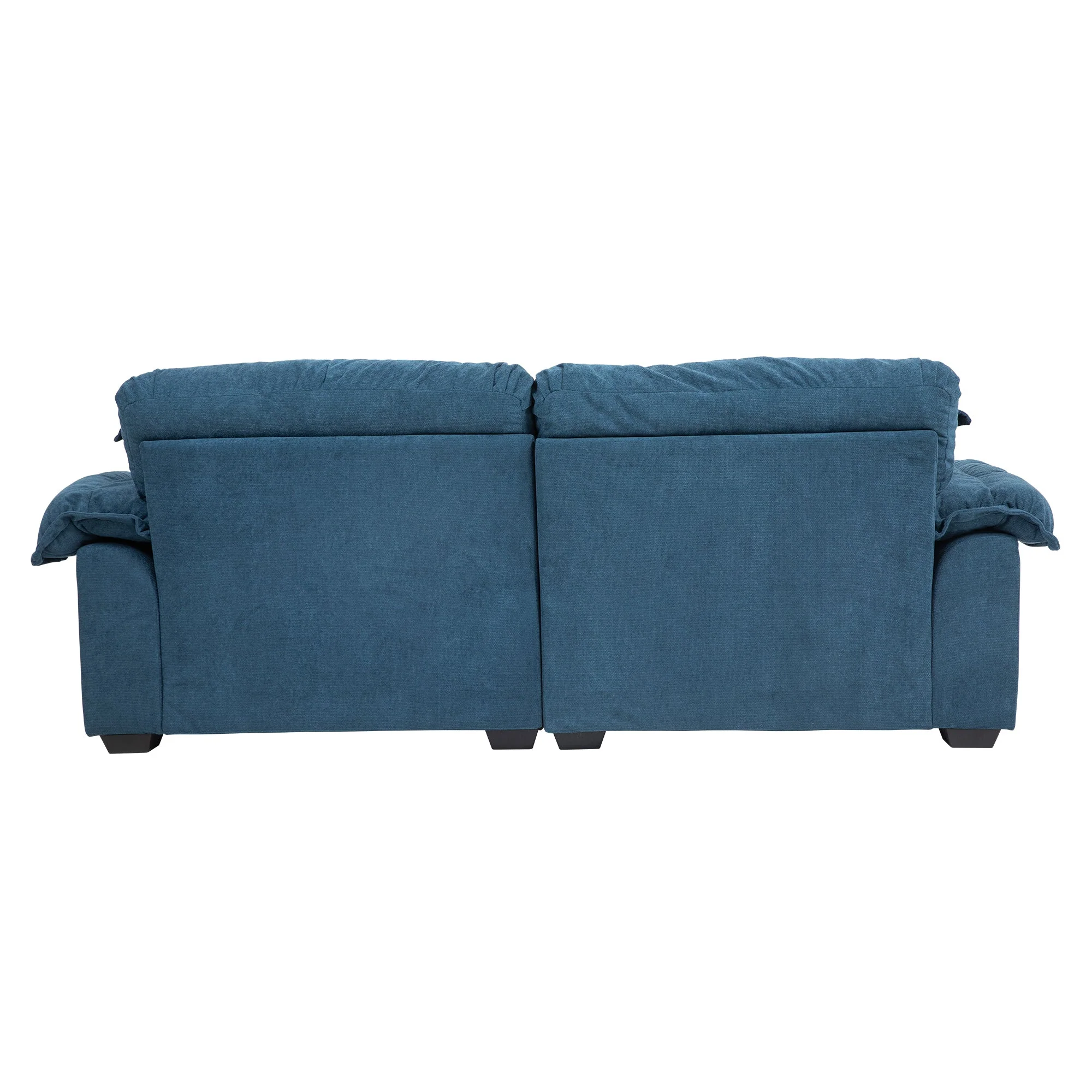 84' Chenille Sofa Small Sofa Loveseat Couch, Blue - Image 19