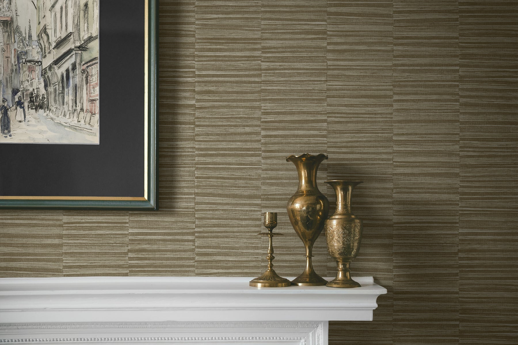 A Lot More Textures Forssa Faux Grass Stripe Embossed Vinyl Unpasted Wallpaper - Image 16