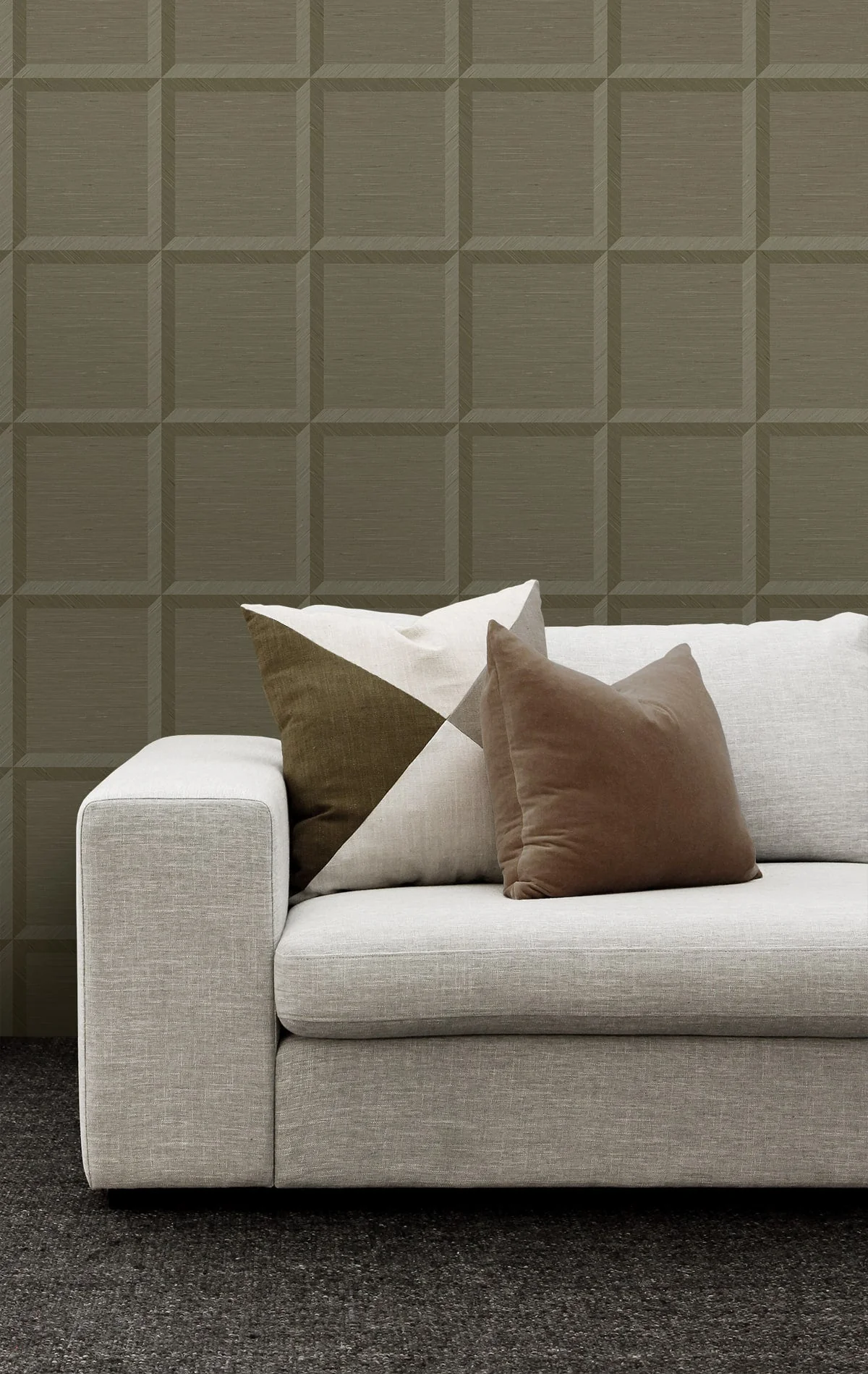 A Lot More Textures Oulu Geometric Embossed Vinyl Unpasted Wallpaper - Image 11