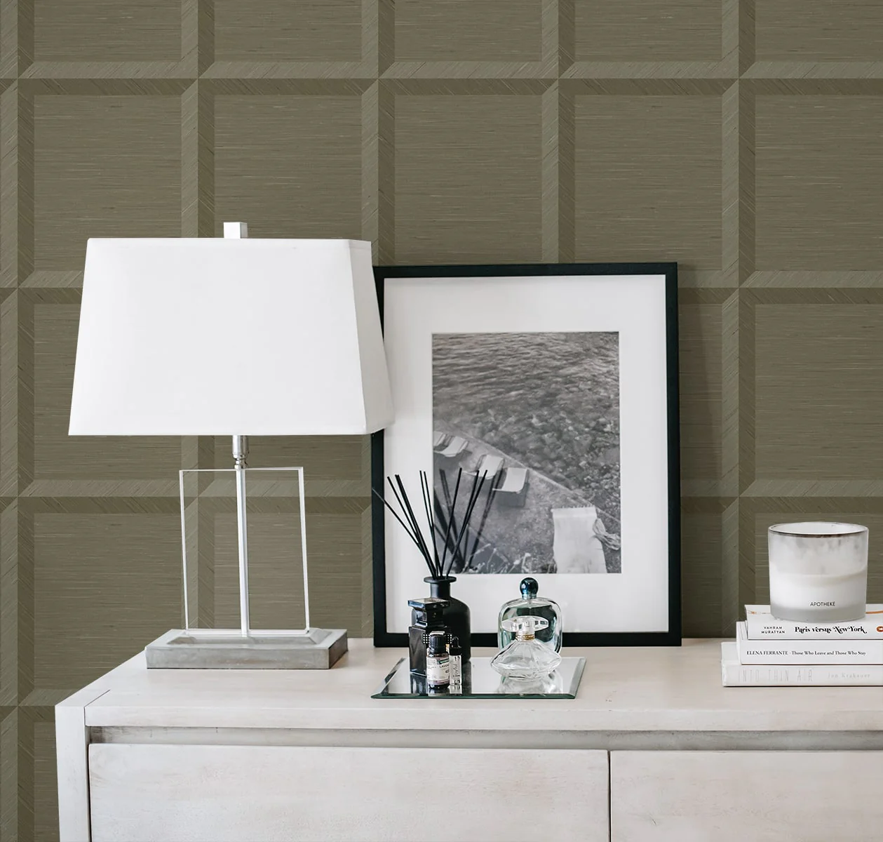 A Lot More Textures Oulu Geometric Embossed Vinyl Unpasted Wallpaper - Image 12