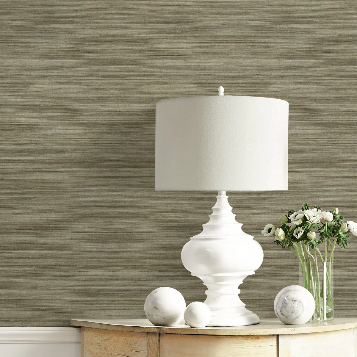 A Lot More Textures Rauma Faux Grasscloth Embossed Vinyl Unpasted Wallpaper - Image 2