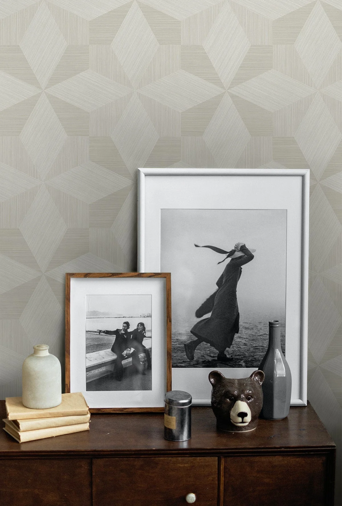 A Lot More Textures Turku Geometric Embossed Vinyl Unpasted Wallpaper - Image 9