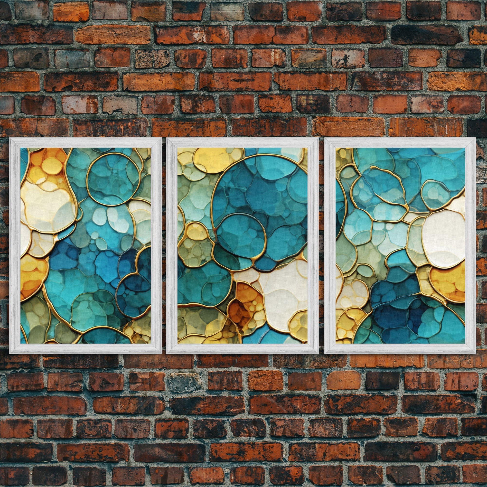 Abstract Art Print, Canvas Print, 3 Piece Wall Art - Image 2