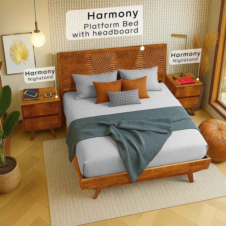 Acacia Harmony Nightstand with 2 Drawers - Image 23