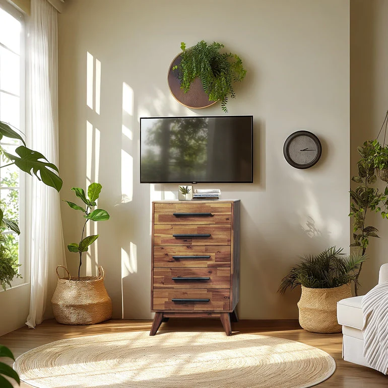 Acacia Linea Solid Wood Dresser - Image 18