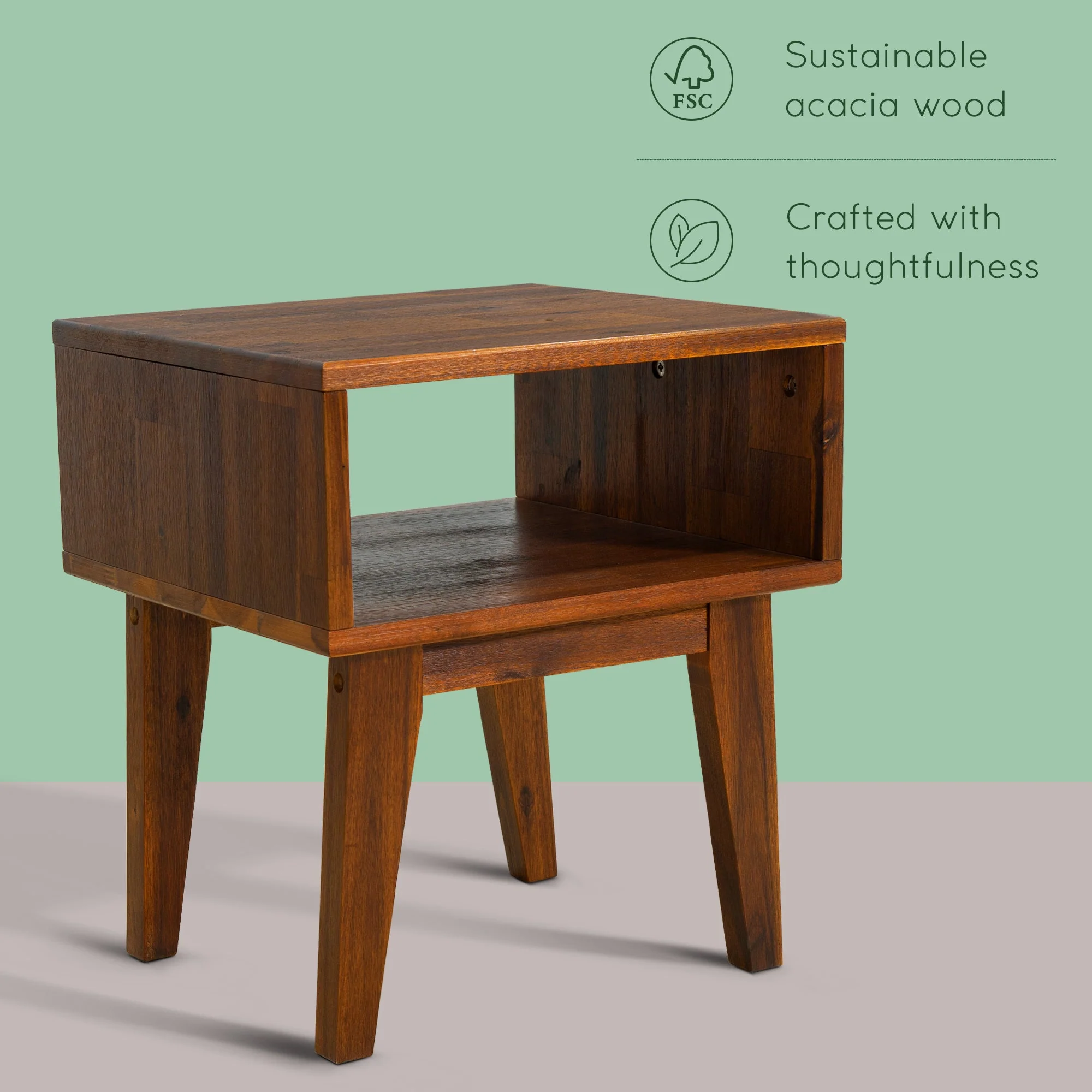 Acacia Serena Solid Wood Nightstand - Image 23