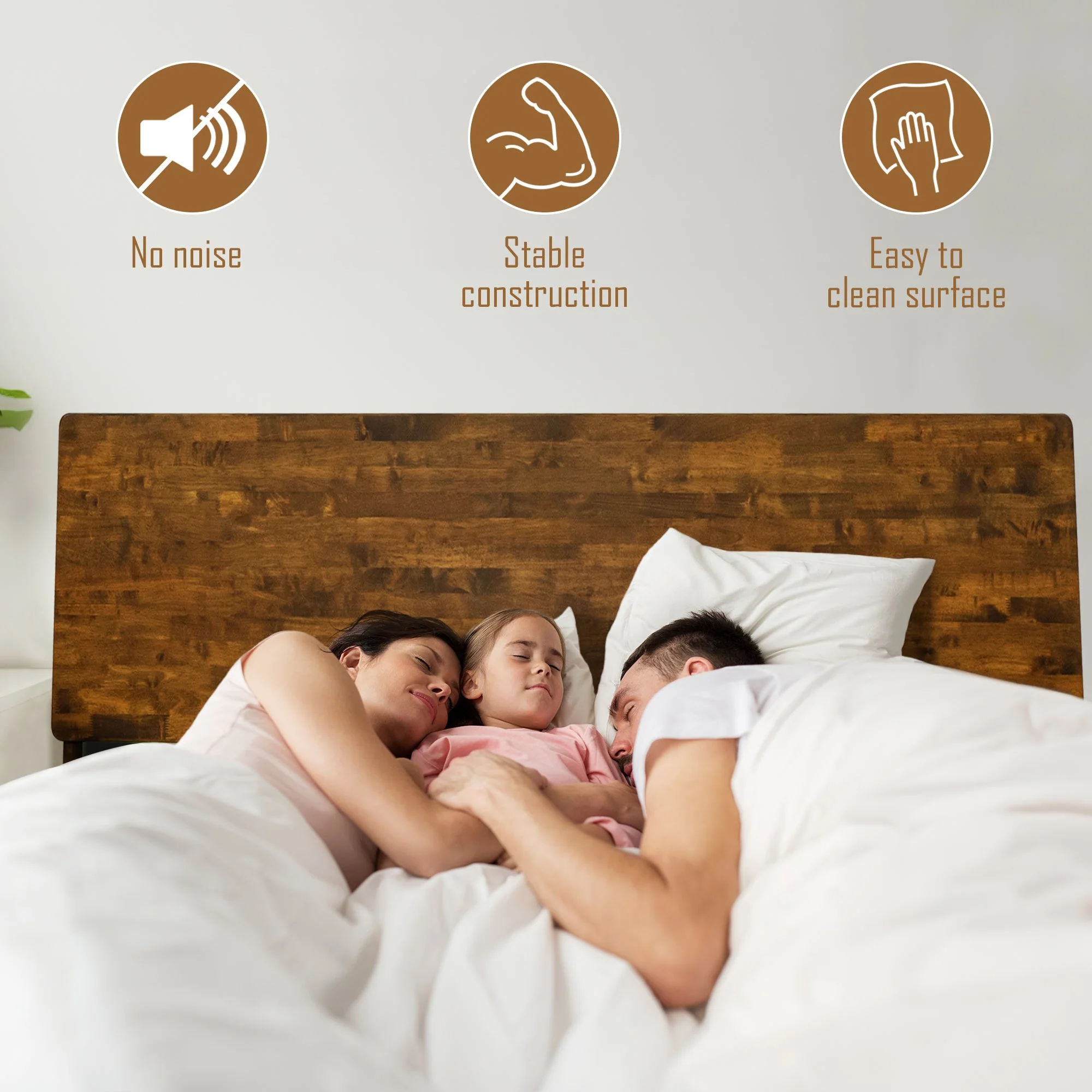 Acacia Serenity Deluxe Wood Platform Bed Frame - Image 12