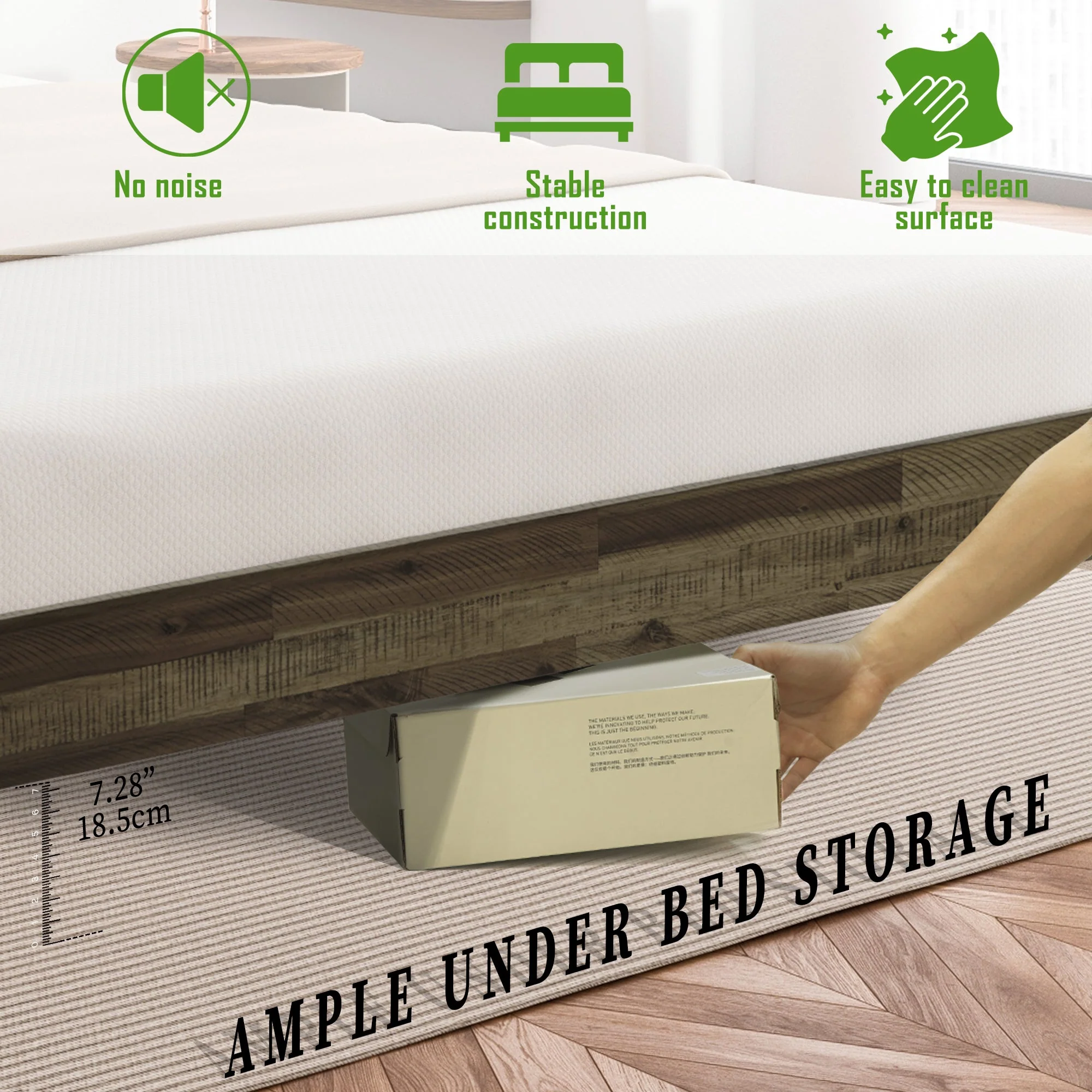Acacia Sierra Deluxe Solid Wood Bed Frame - Image 15