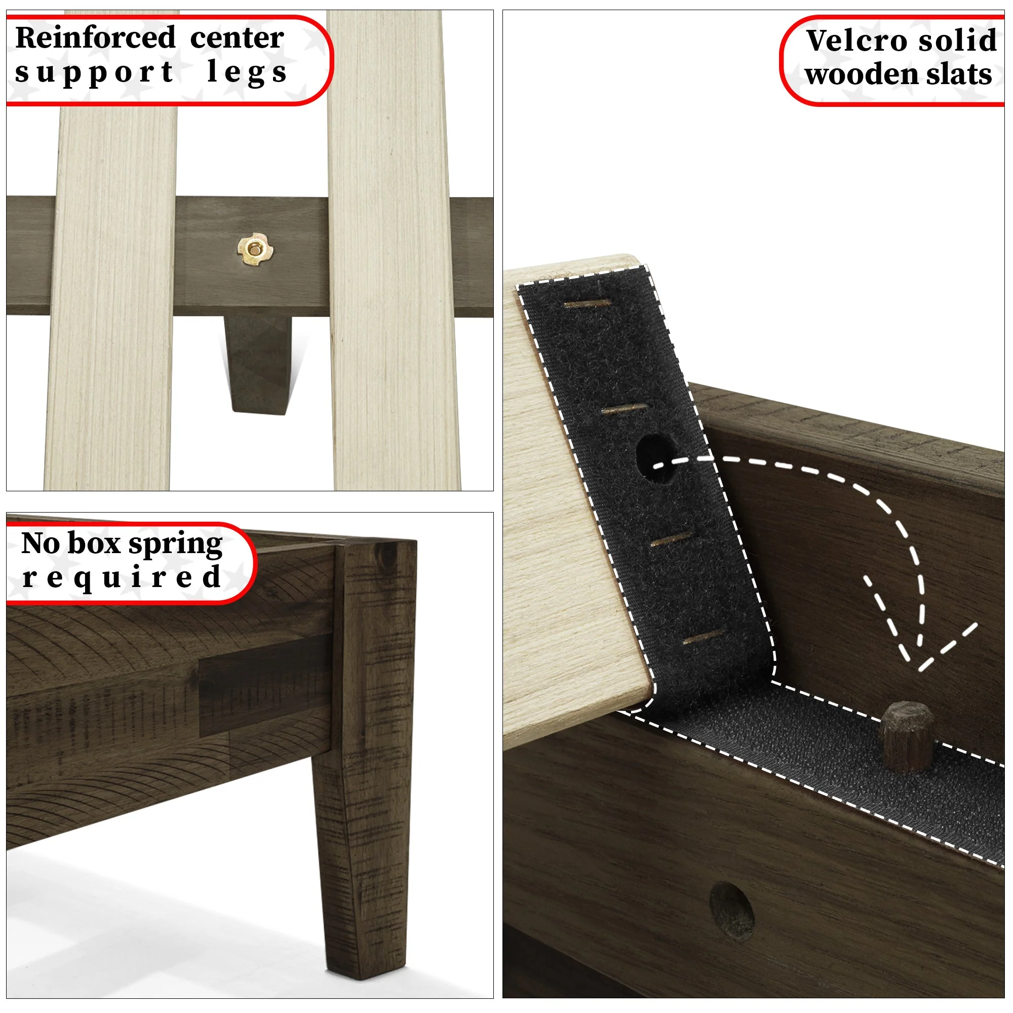 Acacia Sierra Deluxe Solid Wood Bed Frame - Image 16
