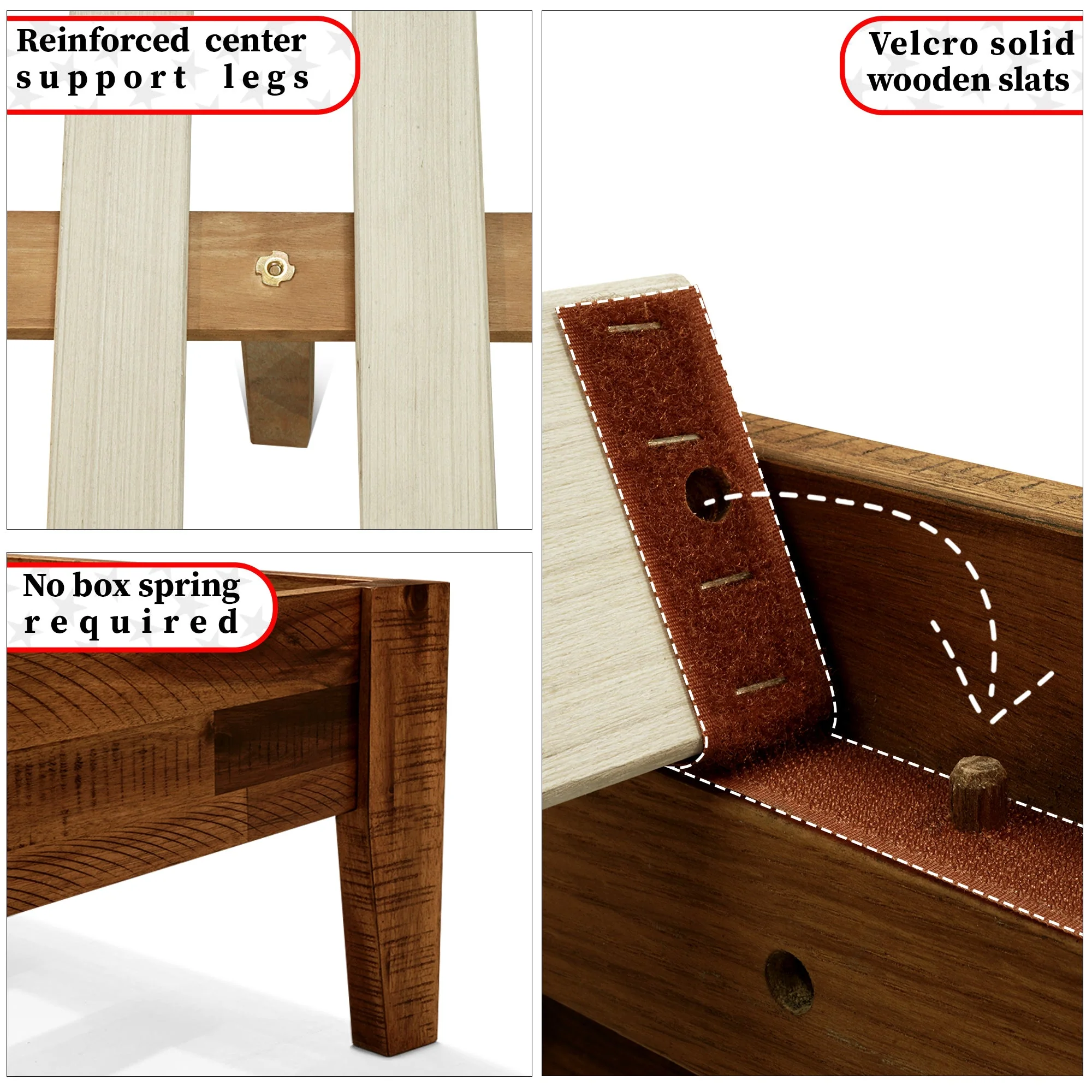 Acacia Sierra Deluxe Solid Wood Bed Frame - Image 24