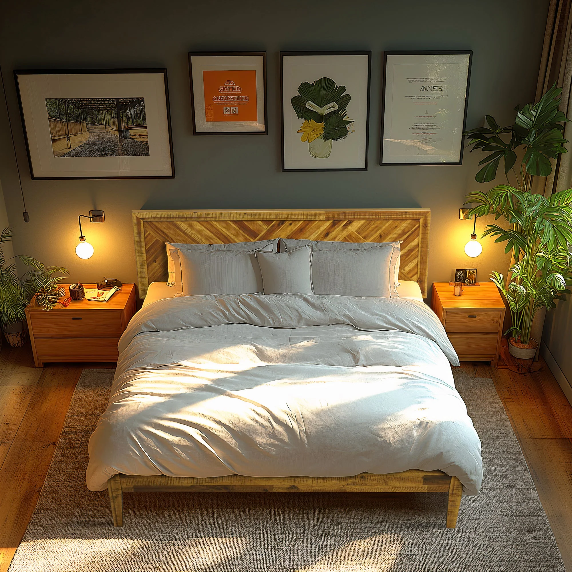 Acacia Sierra Deluxe Solid Wood Bed Frame - Image 3