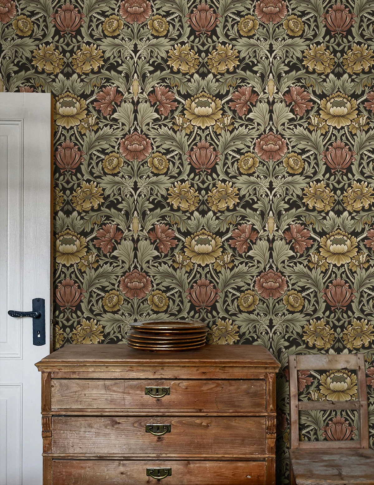 Acanthus Floral Cameo Peel and Stick Removable Wallpaper - Image 16