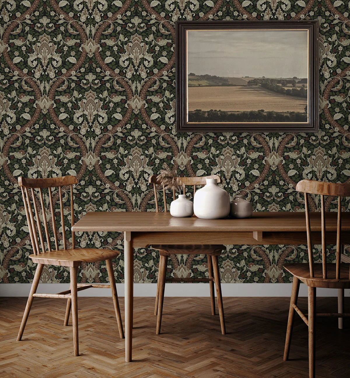 Acanthus Ogee Premium Peel and Stick Removable Wallpaper - Image 9