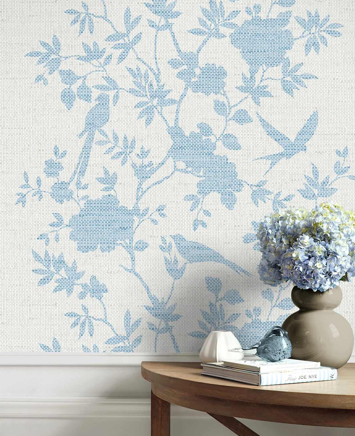 Aloha Bird Trail Chinoiserie Embossed Vinyl Unpasted Wallpaper - Image 16