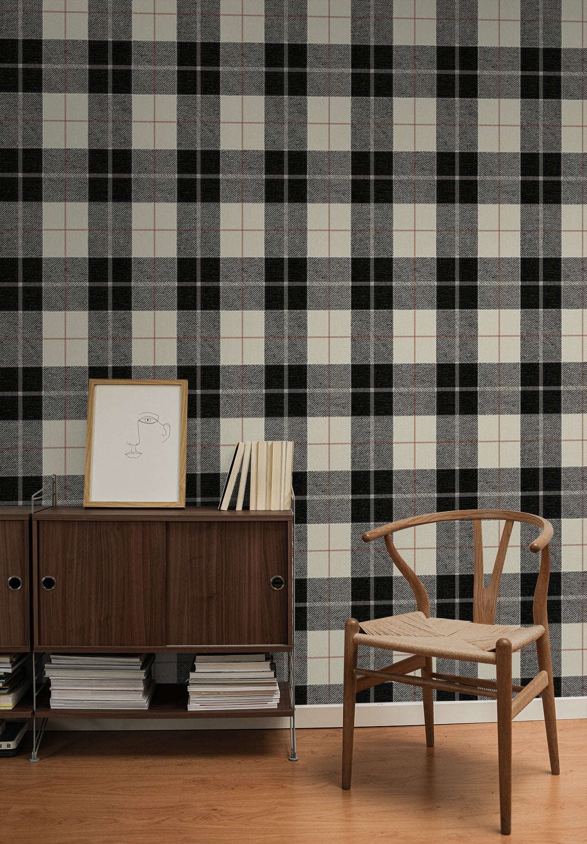 Altarinda Plaid Premium Peel and Stick Removable Wallpaper - Image 3