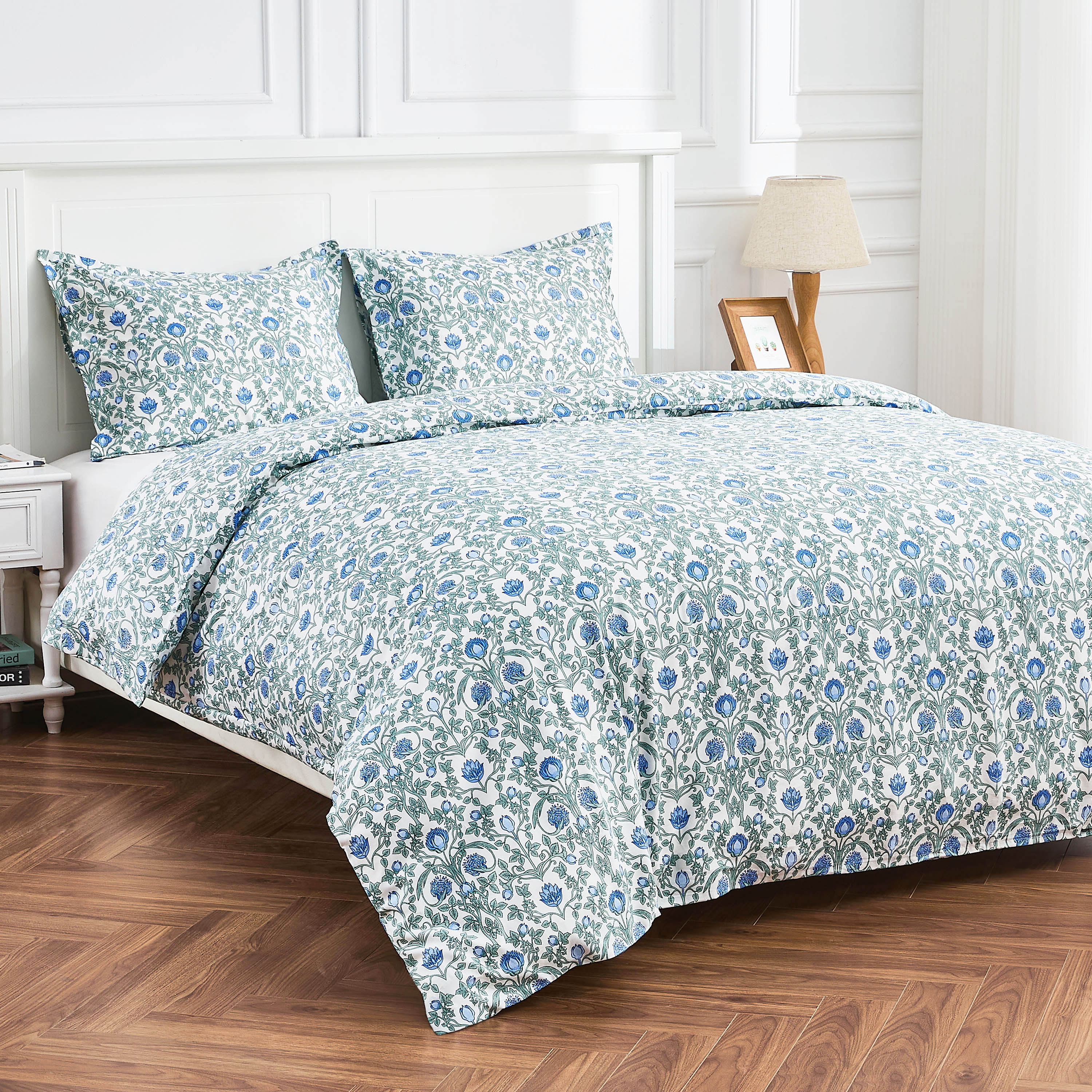 Arts & Crafts Floral Printed Duvet Set - Image 11