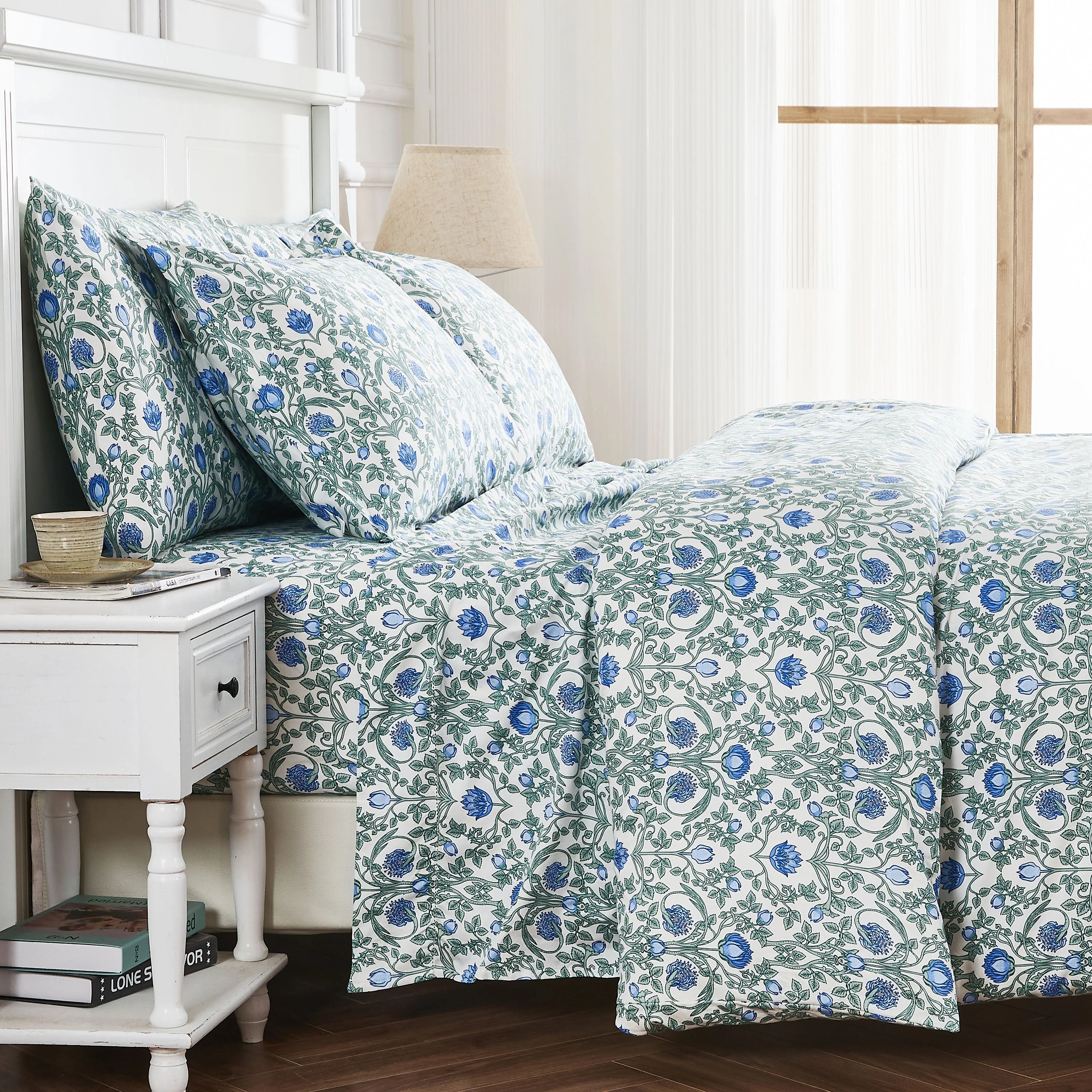 Arts & Crafts Floral Printed Duvet Set - Image 9