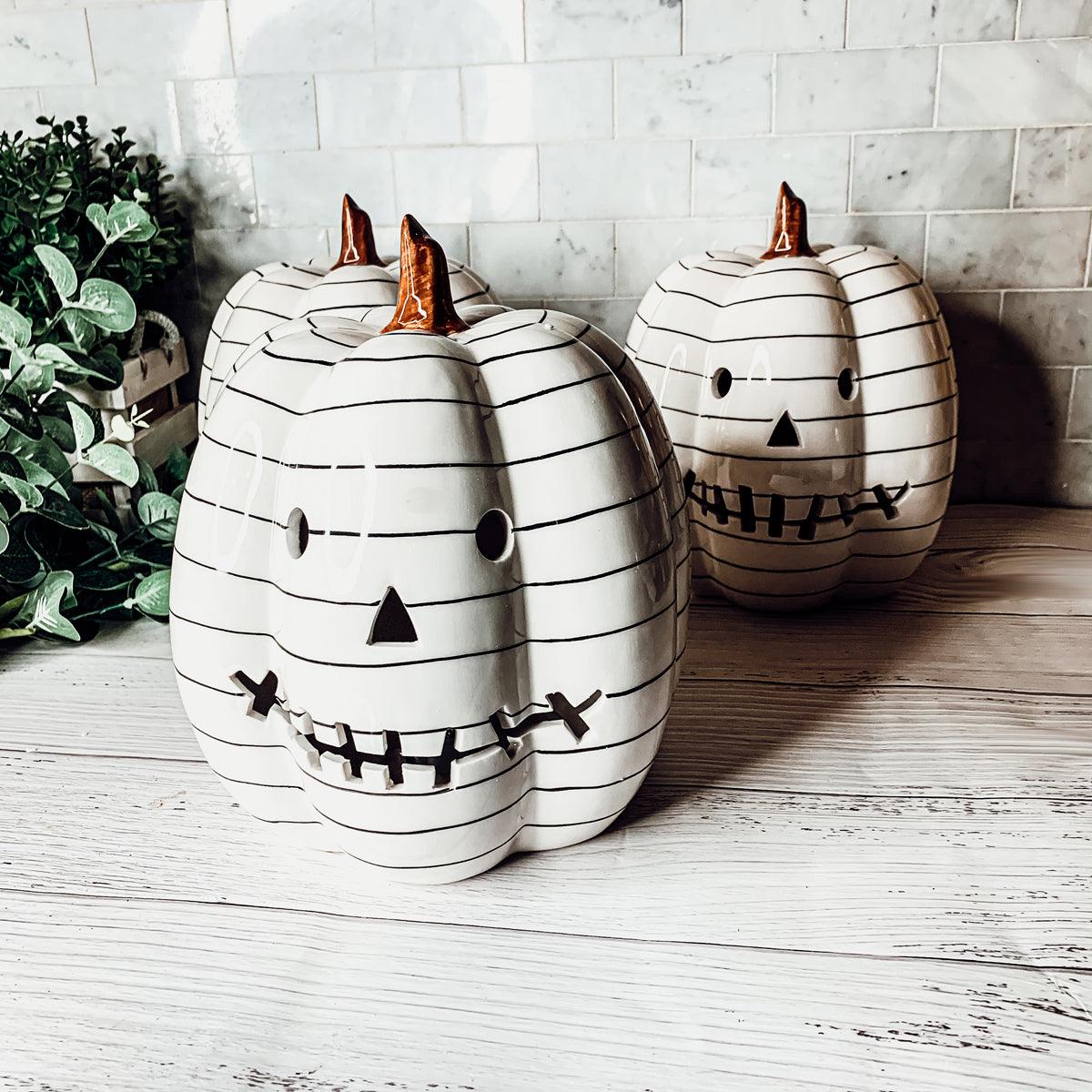 B&W LED Pumpkin by Gia Roma - Image 21