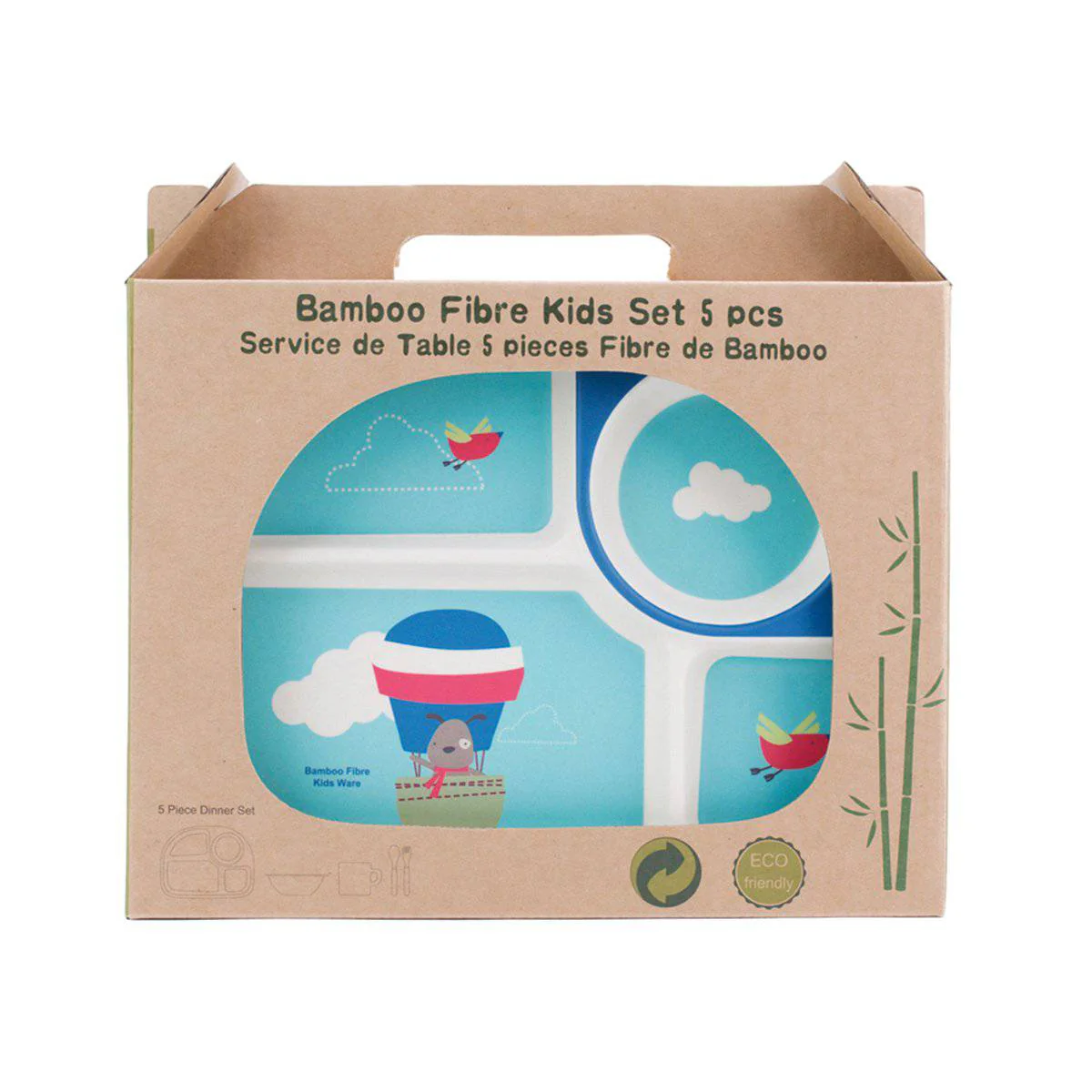 Balloon - 5pcs Kids Dinnerware Set - Image 2
