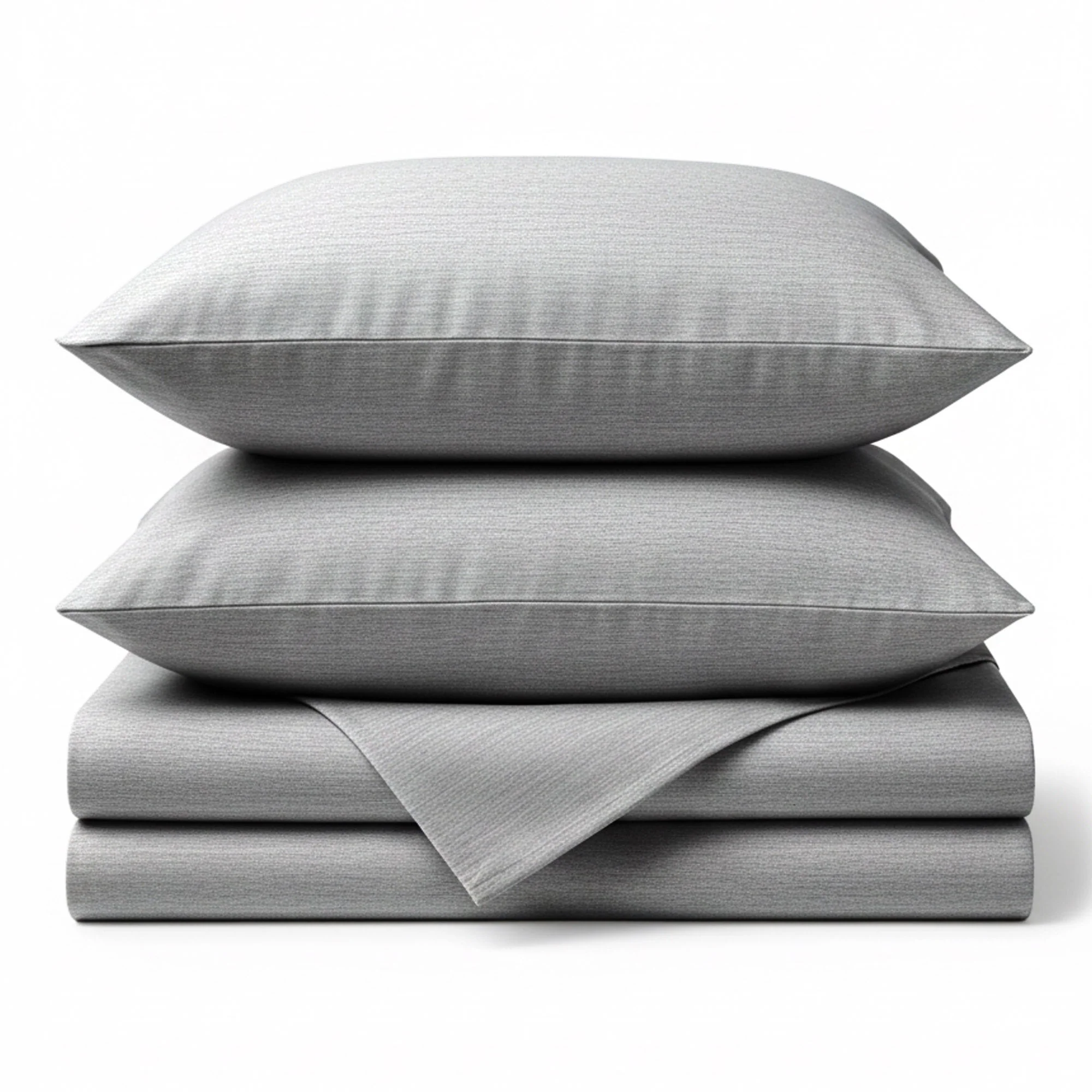 Bamboo Cotton Bed Sheets - Silver - Image 2