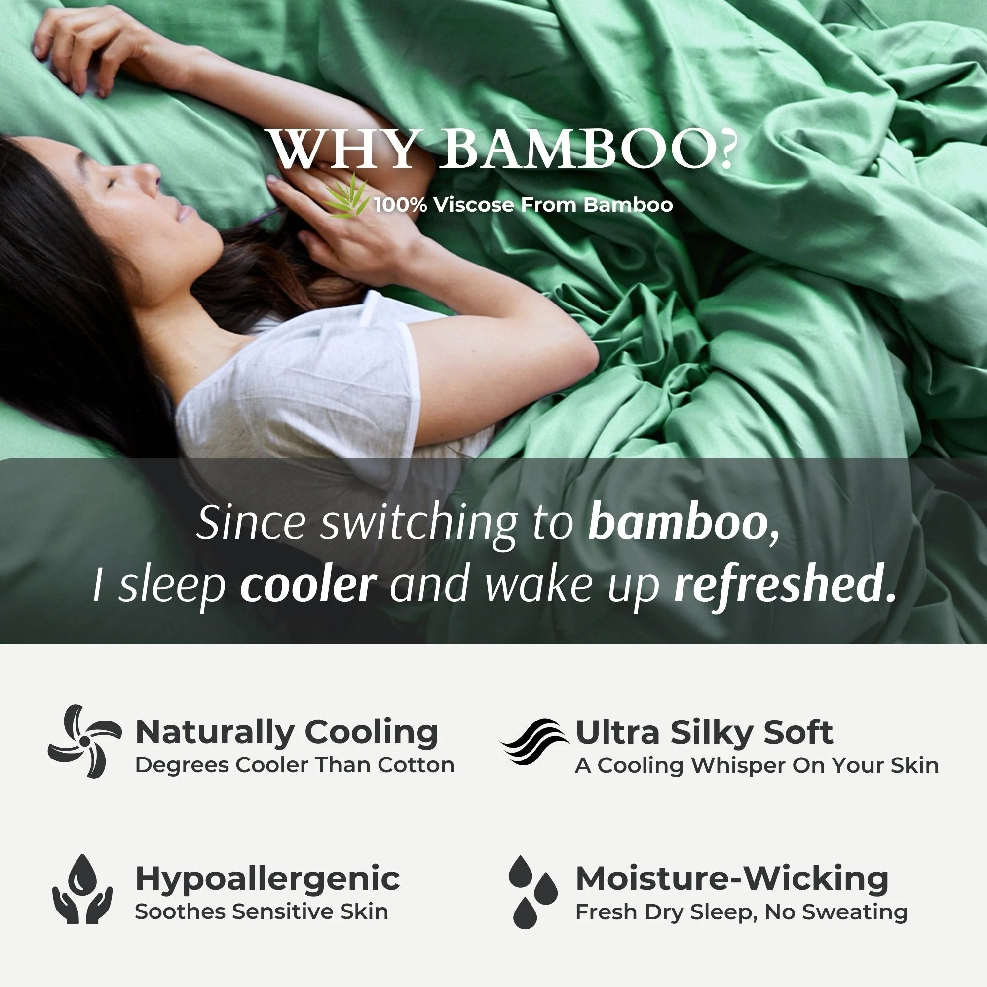 Bamboo Fitted Sheet - Seaglass - Image 4