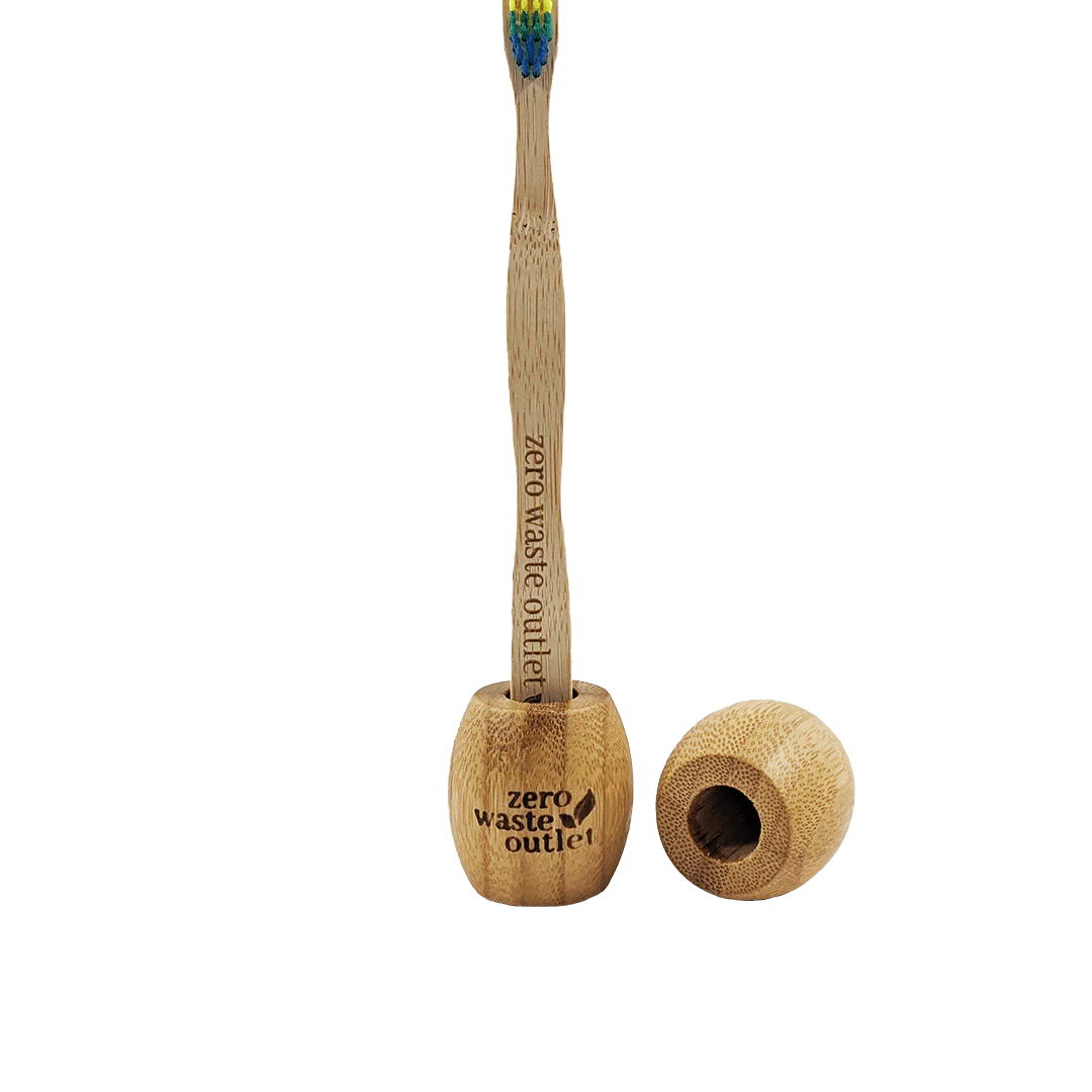Bamboo Toothbrush Stand - Single holder - Image 2