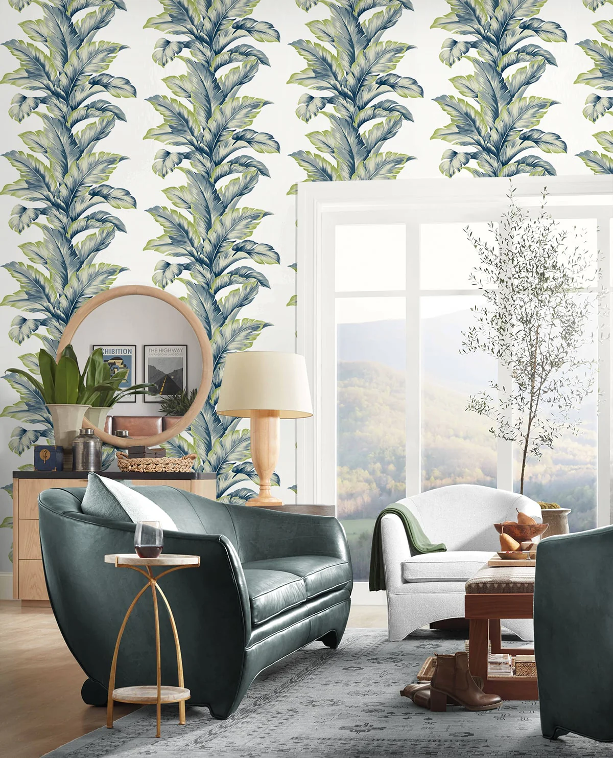 Banana Springs Palm Leaf Embossed Vinyl Unpasted Wallpaper - Image 5