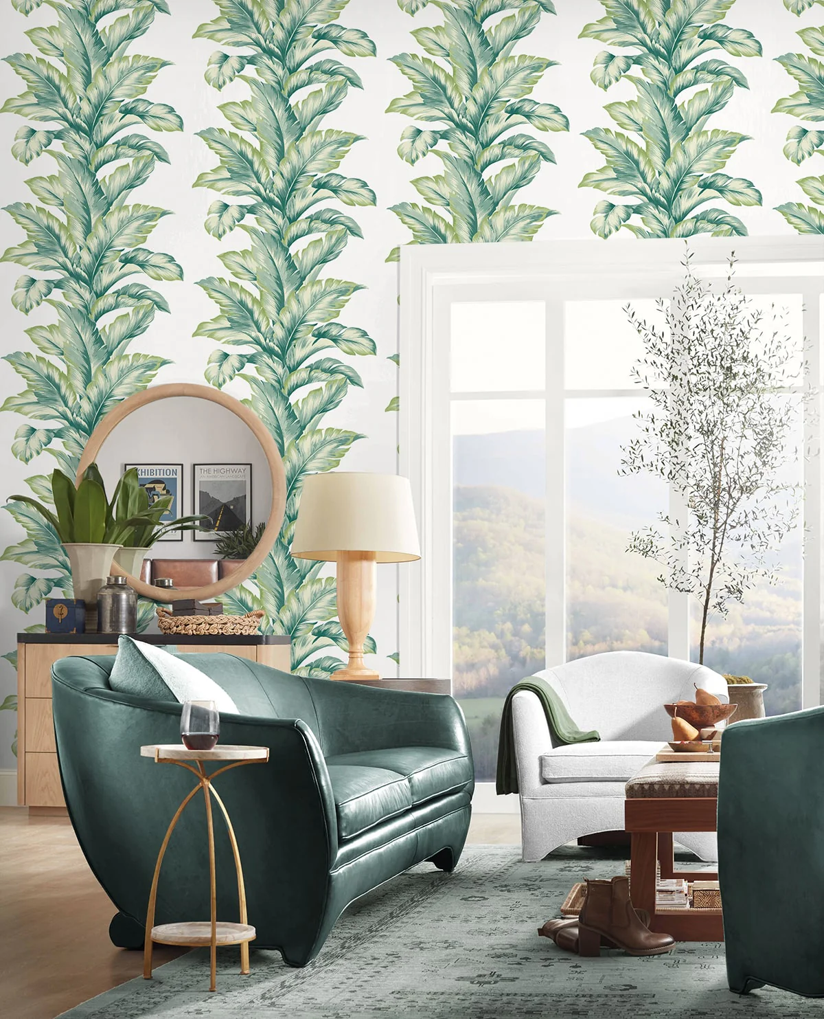 Banana Springs Palm Leaf Embossed Vinyl Unpasted Wallpaper - Image 7