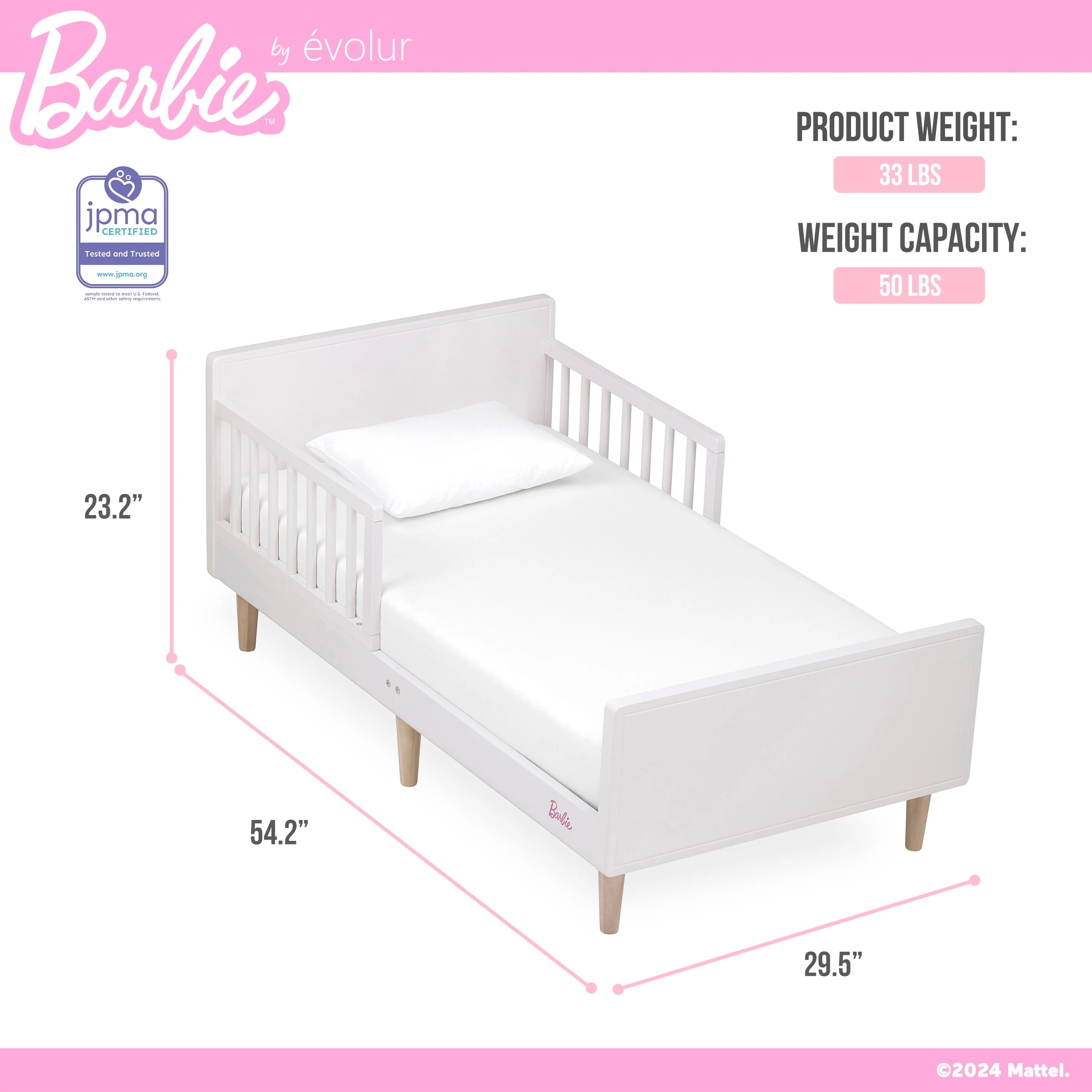 Barbie By Evolur Los Altos Toddler Bed - Image 3