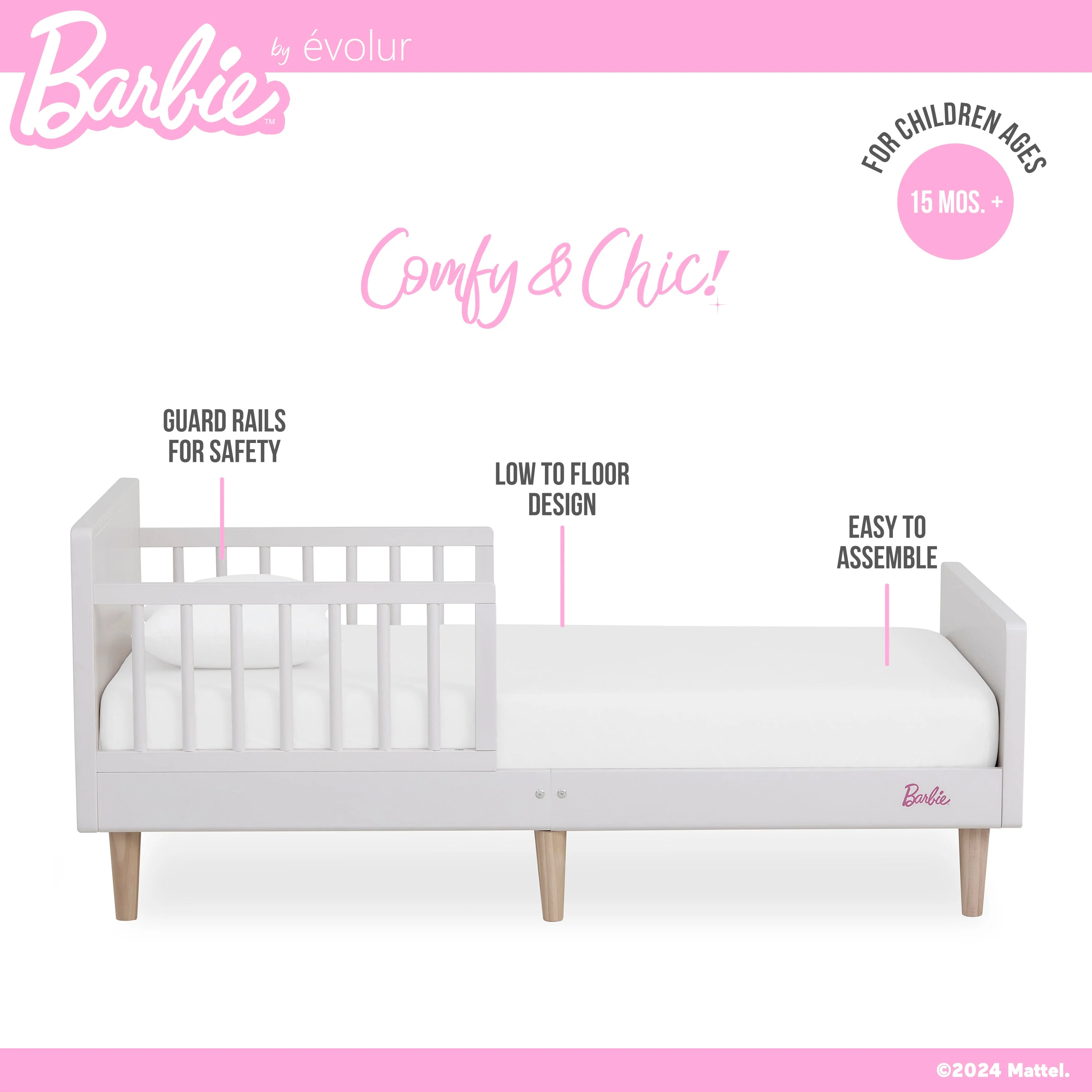Barbie By Evolur Los Altos Toddler Bed - Image 4