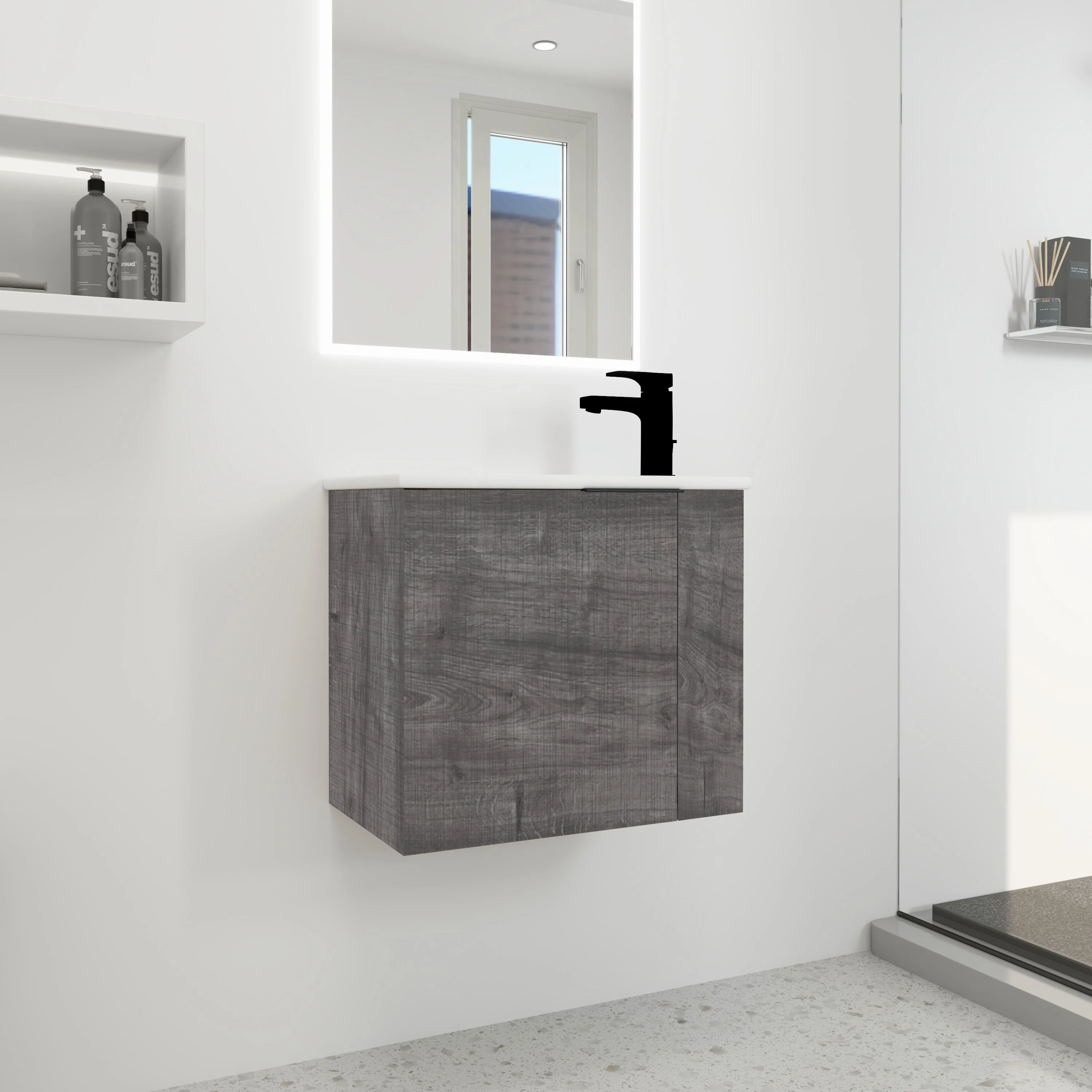 Bathroom Vanity with Sink, 22 Inch, for Small Bathroom - Image 3