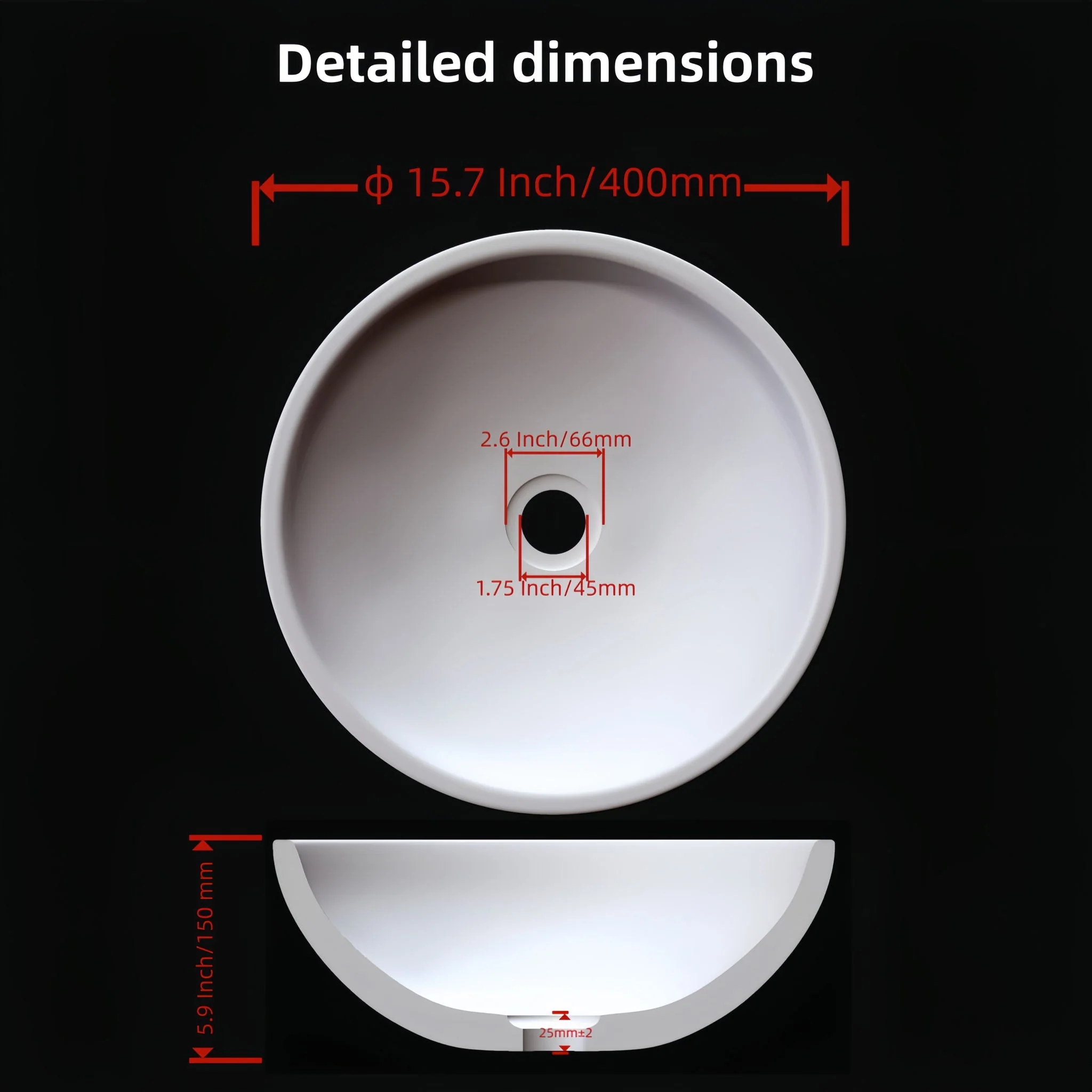 Bathroom Vessel Sink, Circular Design by Couch - Image 19