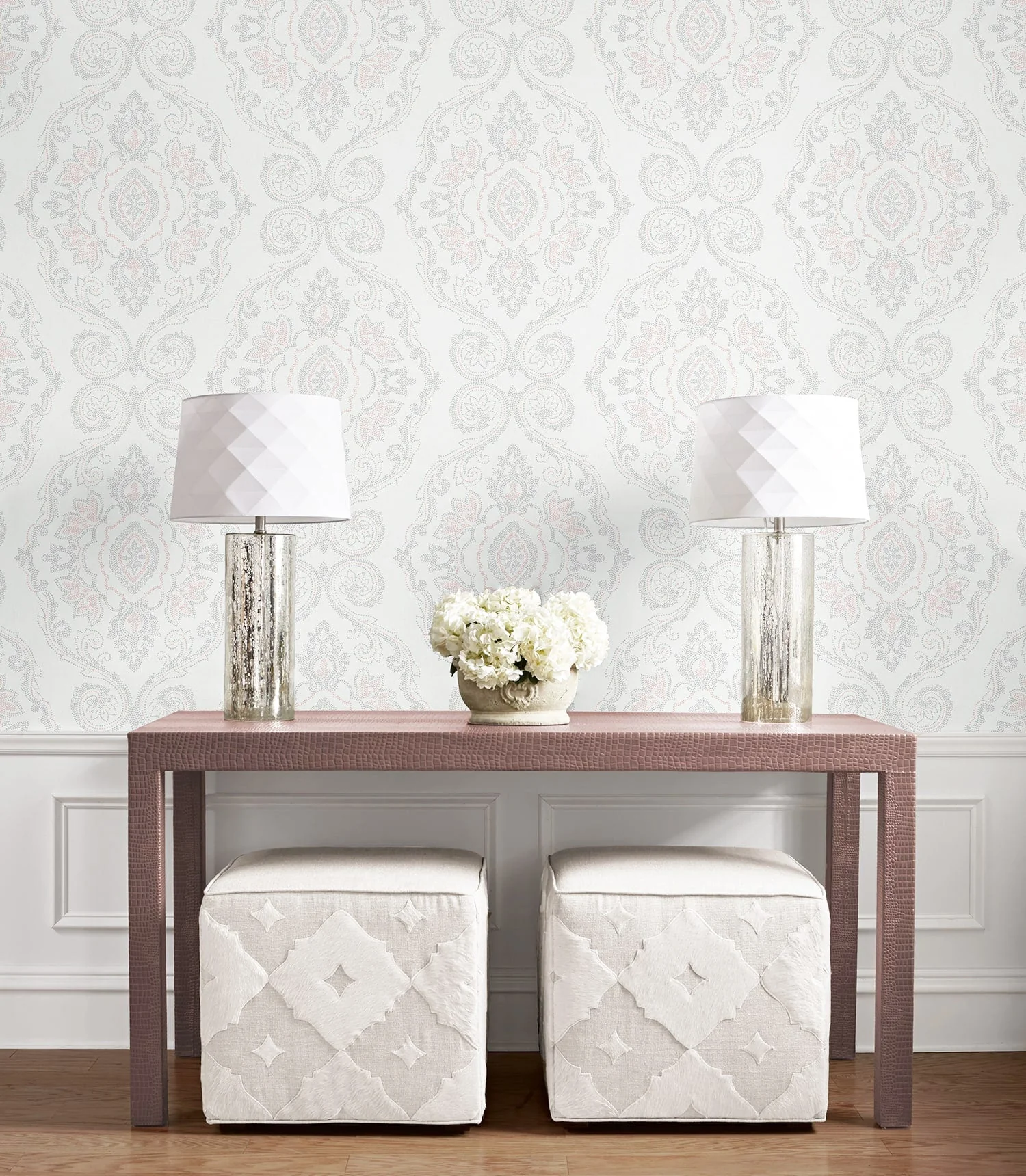 Beach House Nautical Damask Unpasted Wallpaper - Image 4