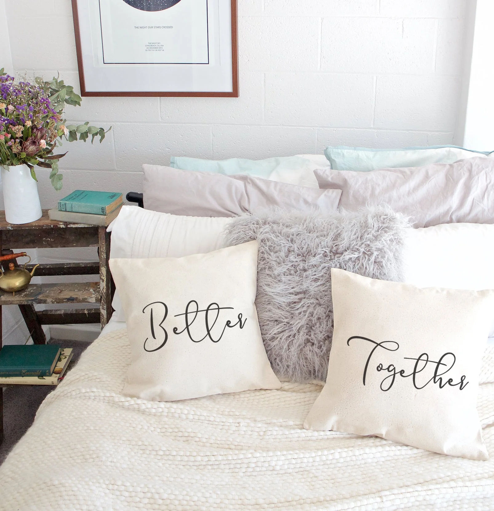 Better Together Cotton Canvas Pillow Covers, 2-Pack - Image 3