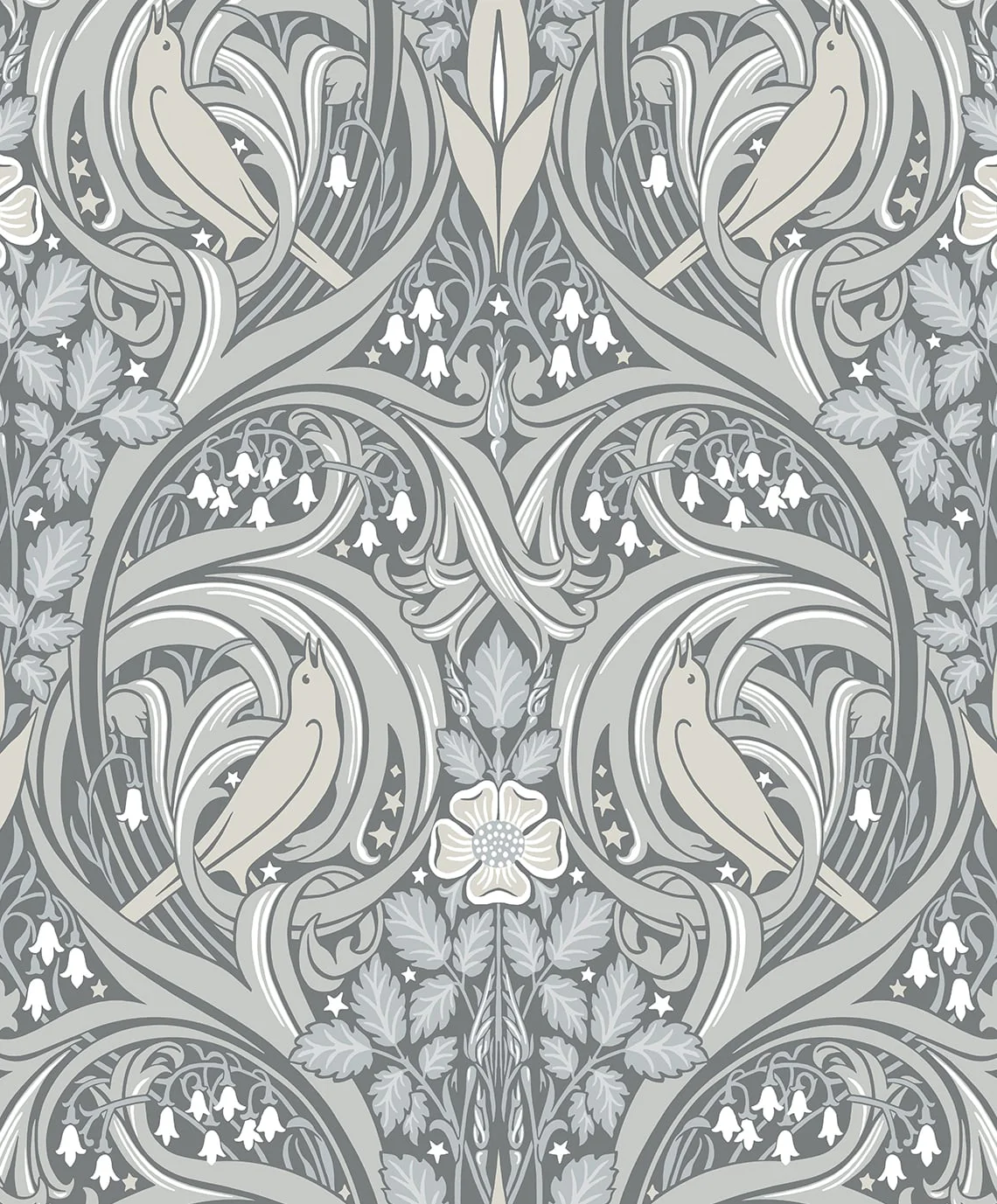 Bird Scroll Vintage Unpasted Wallpaper - Image 8