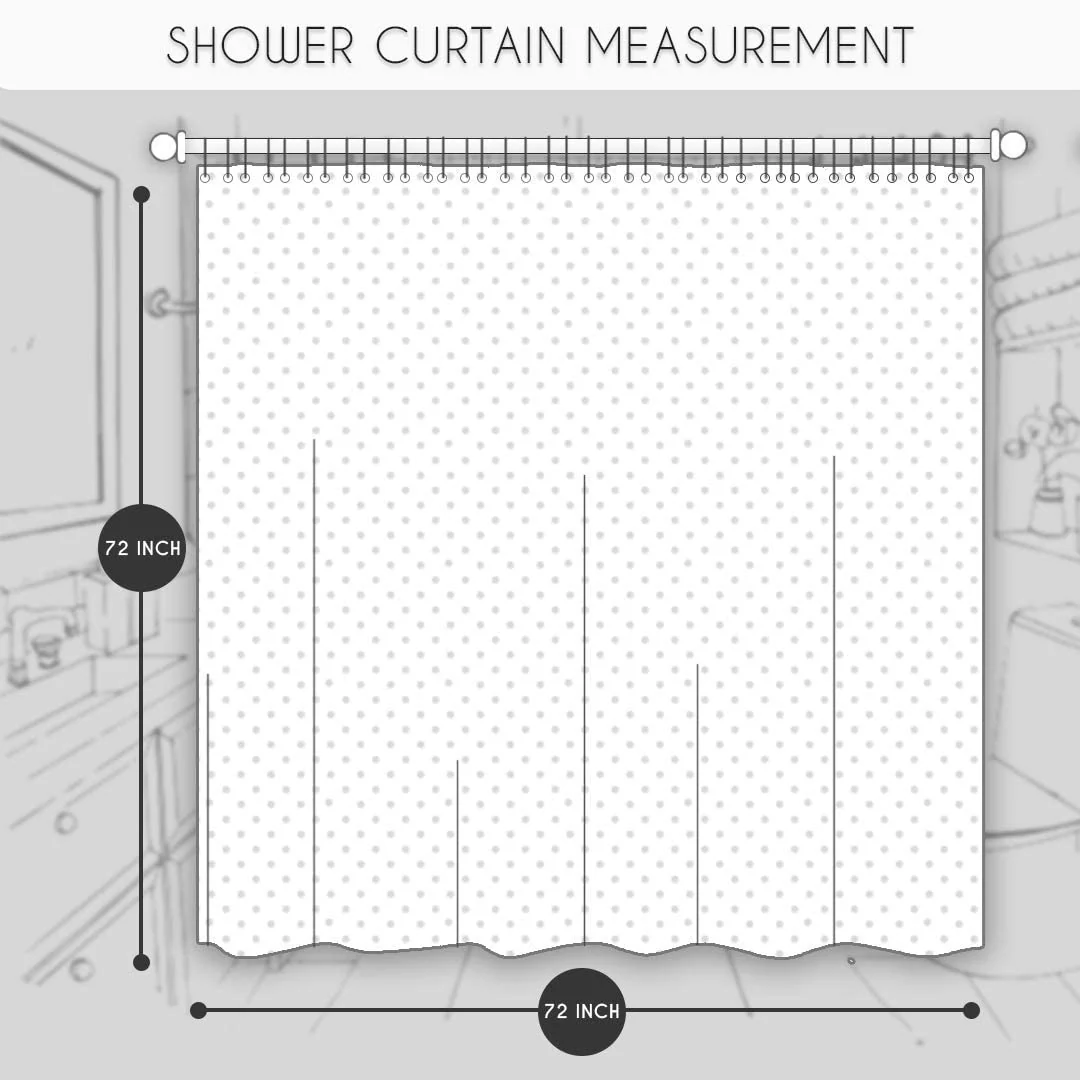 Blue Squares Shower Curtain, Heavy Duty Design with 12 Grommets and Hooks, 72 x 72 Inches - Image 6