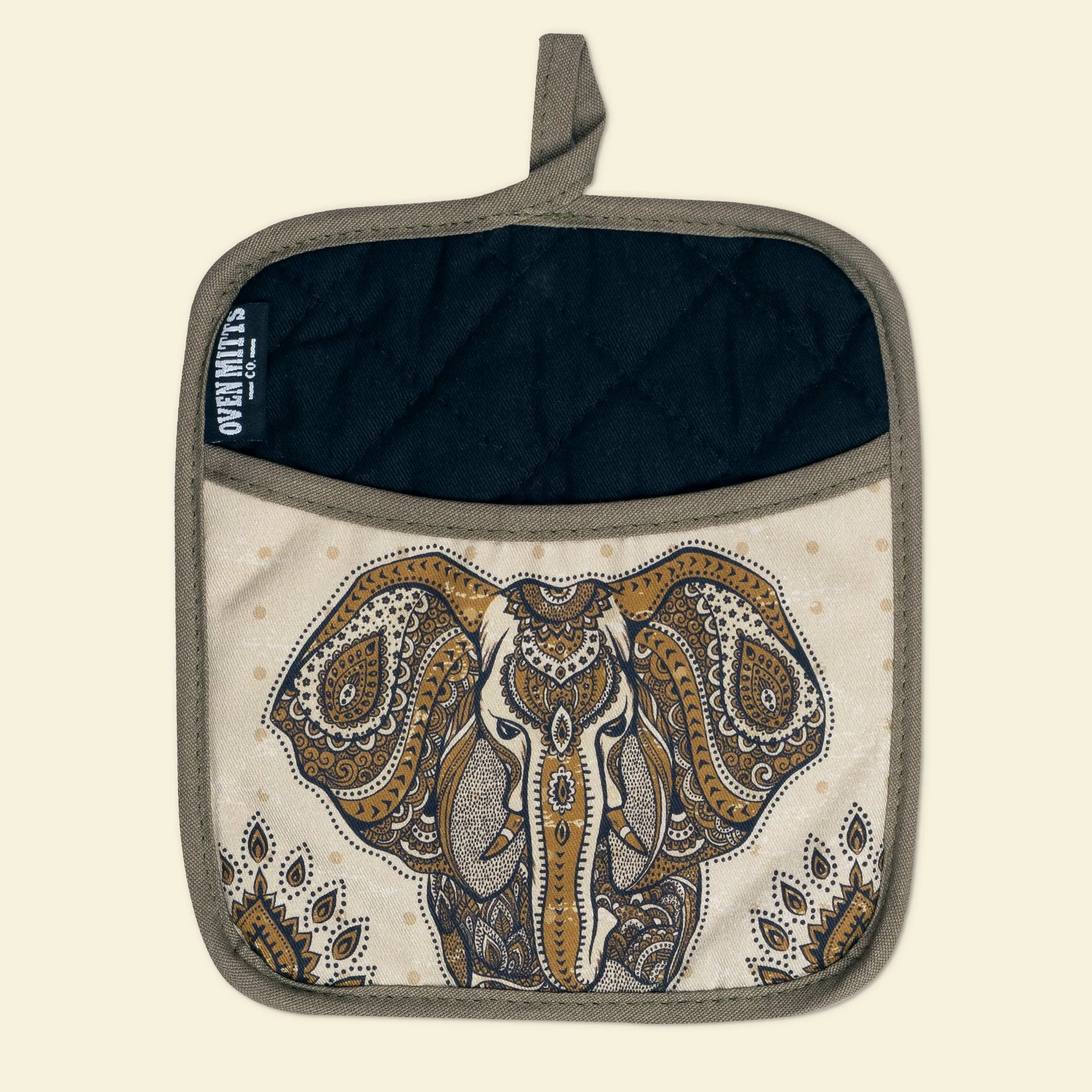 Boho Elephant Oven Mitts And Potholder Set - Image 3