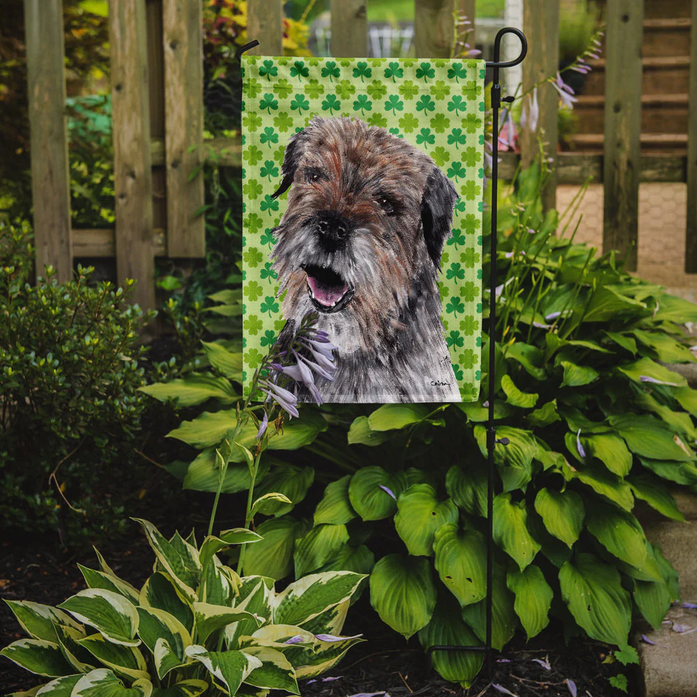 Border Terrier St Patrick's Irish Garden Flag - Image 2