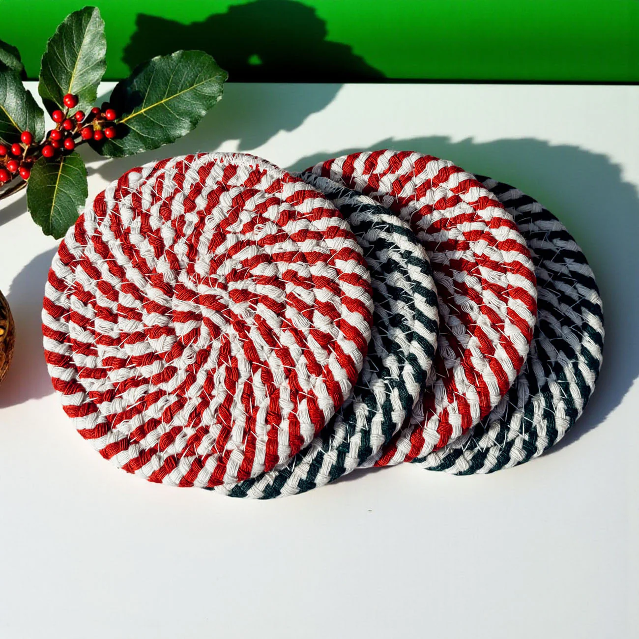 Candy Cane Coaster 4pk by Gia Roma - Image 3